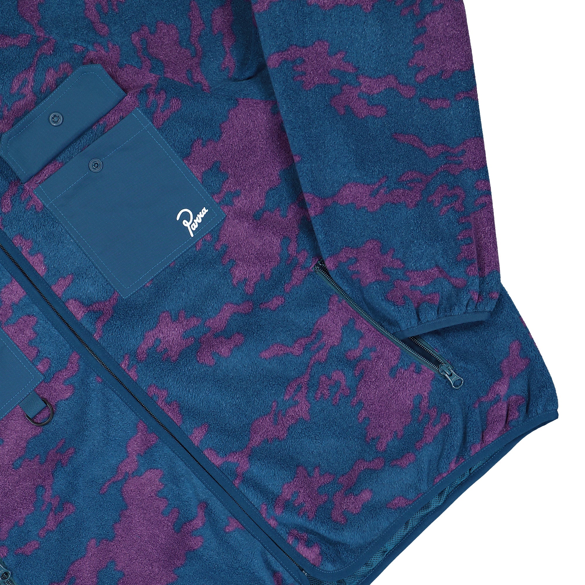 Parra Purple Darwin Camo Fleece Blue Fleece Jacket 56255 Detail View 1 | Overkill

