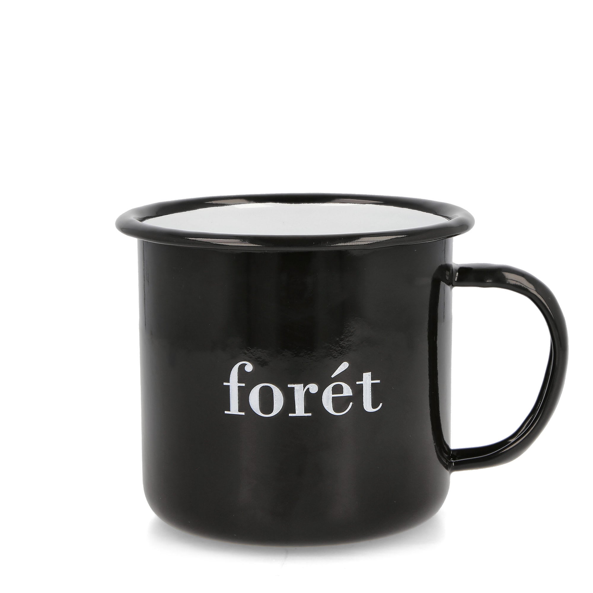 Forét Bean Enamel Mug Black Mugs & Bottles 2410 / Black | Overkill