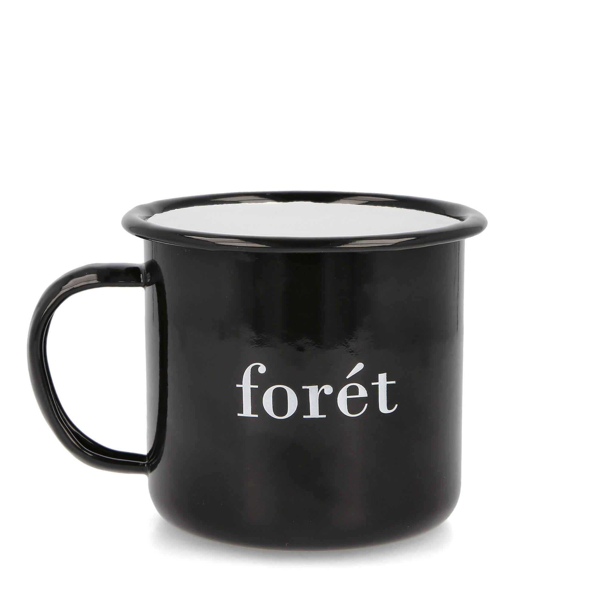 Forét Bean Enamel Mug Black Mugs & Bottles Close-up | Overkill