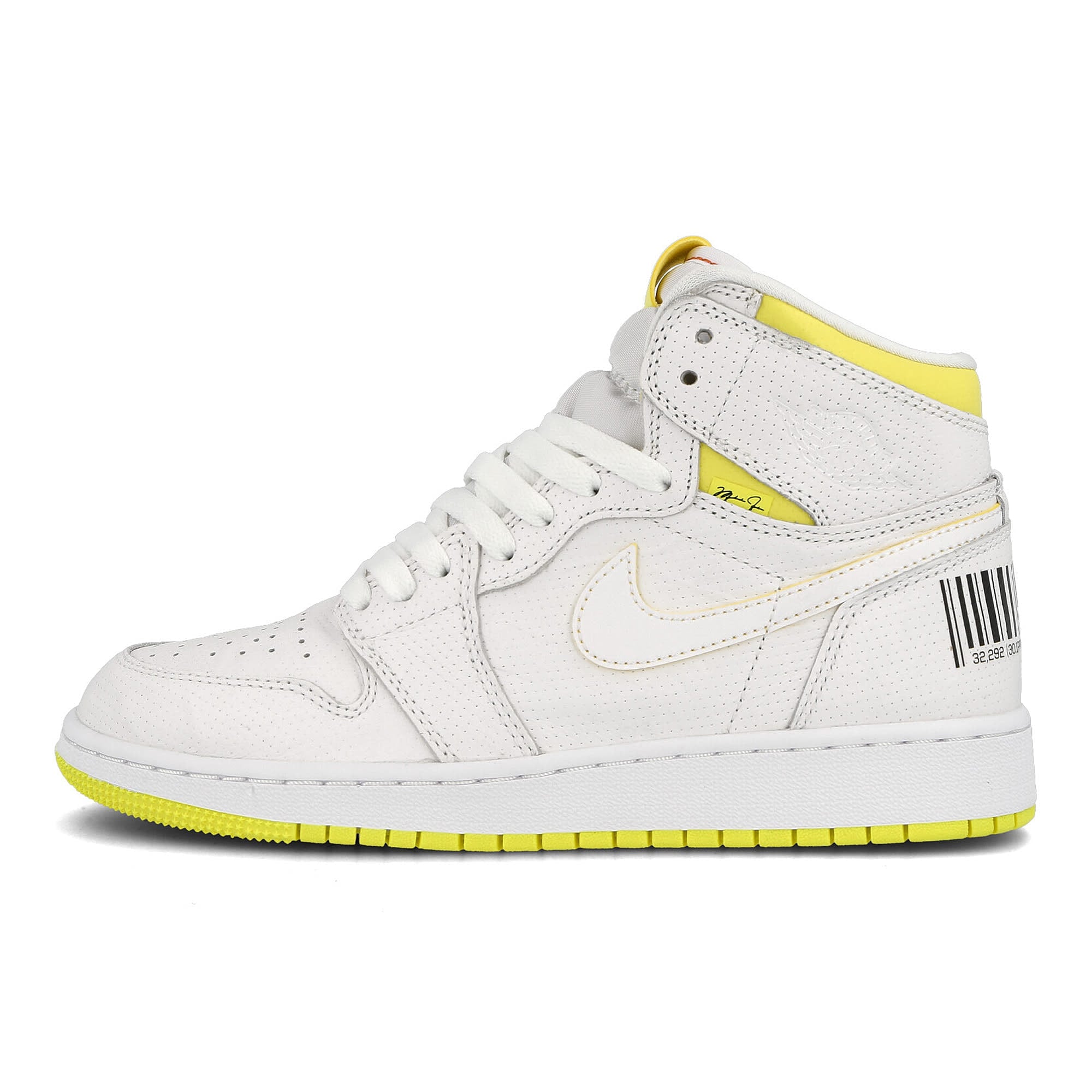 Jordan Air Jordan 1 Retro High OG GS White / Dynamic Yellow - Black - Gym Red High Top Sneakers 575441 170 | Overkill