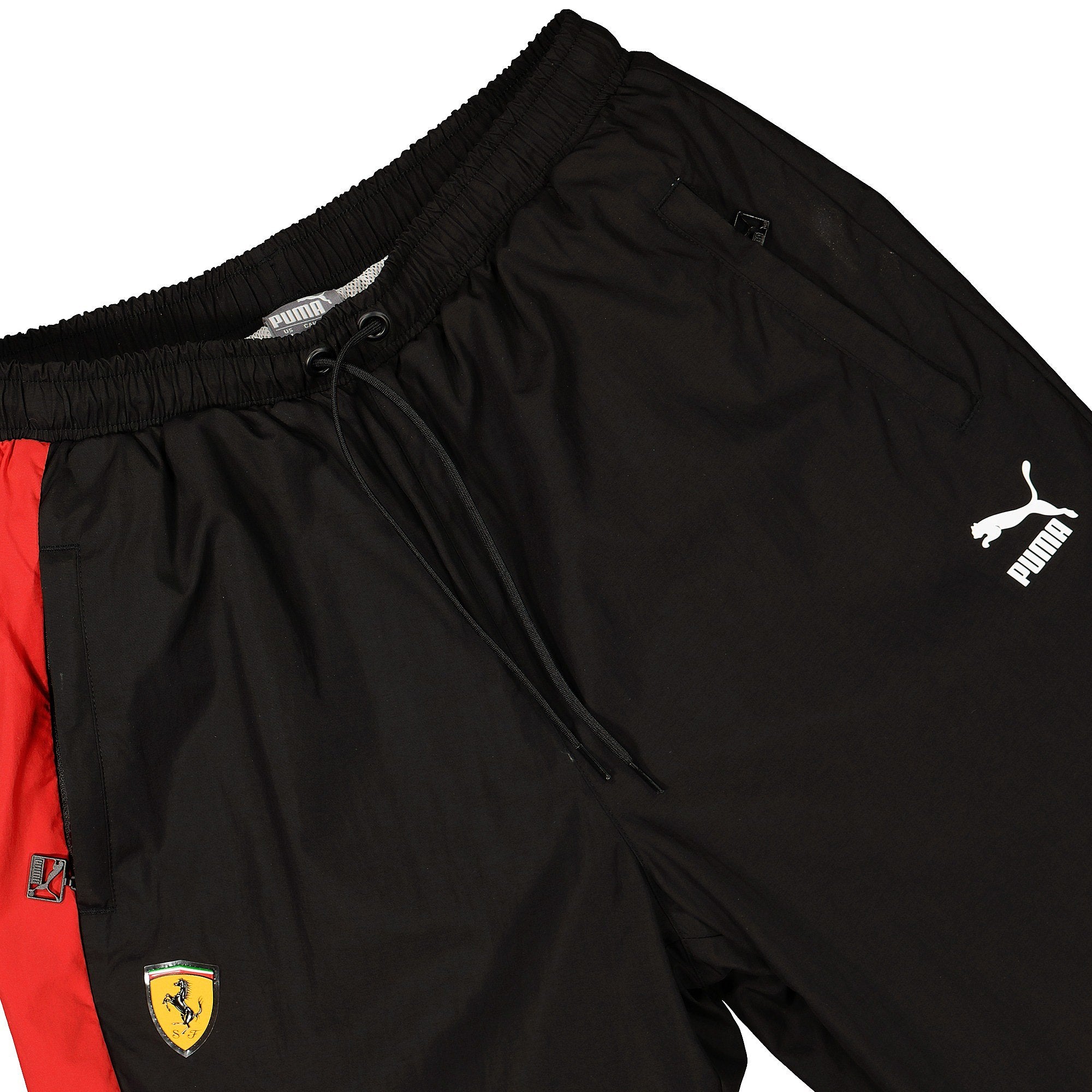 Puma Ferrari Energy Woven Pants Puma Black Casual Pants Close-up | Overkill