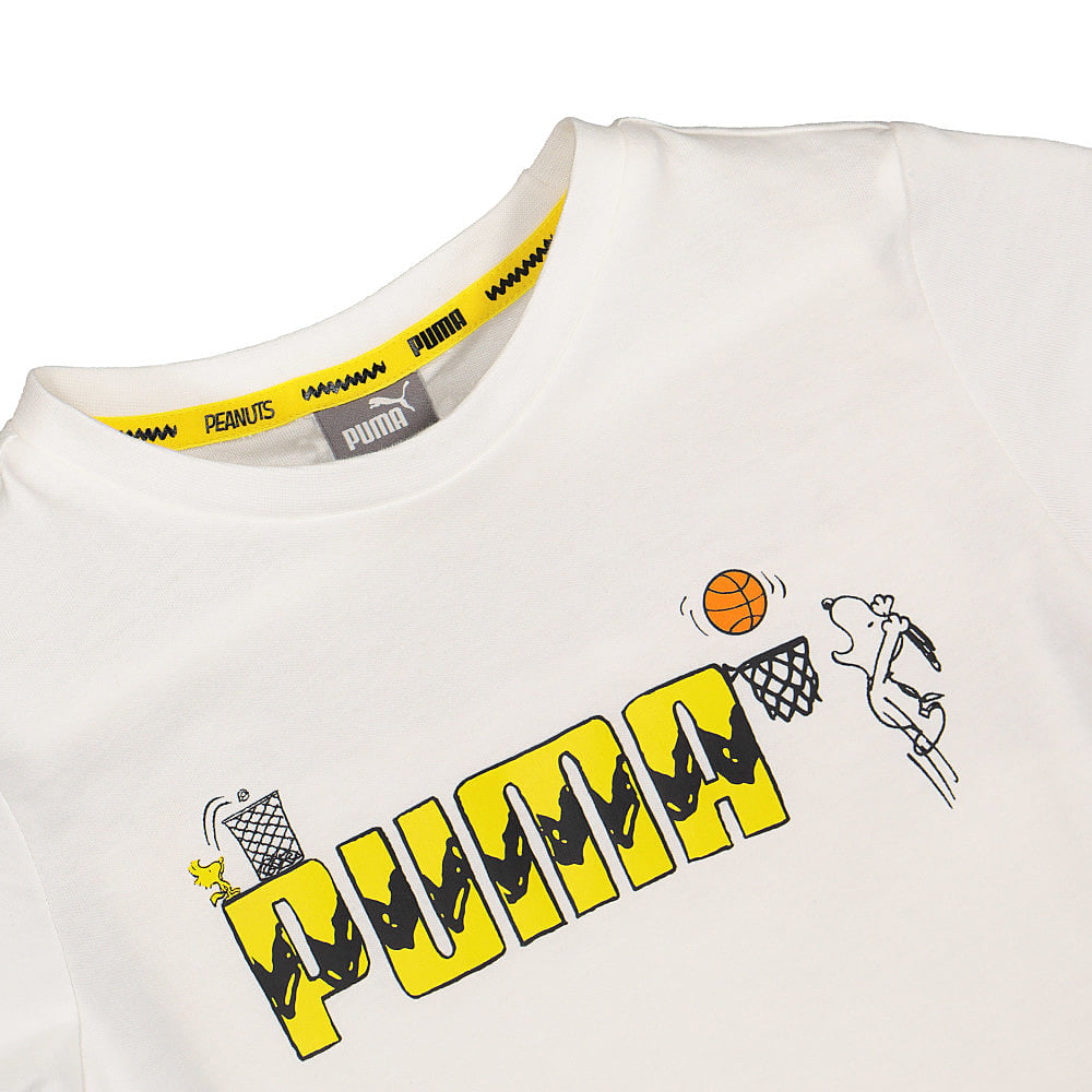Puma Peanuts x Puma Graphic Tee Puma White T-Shirts Close-up | Overkill