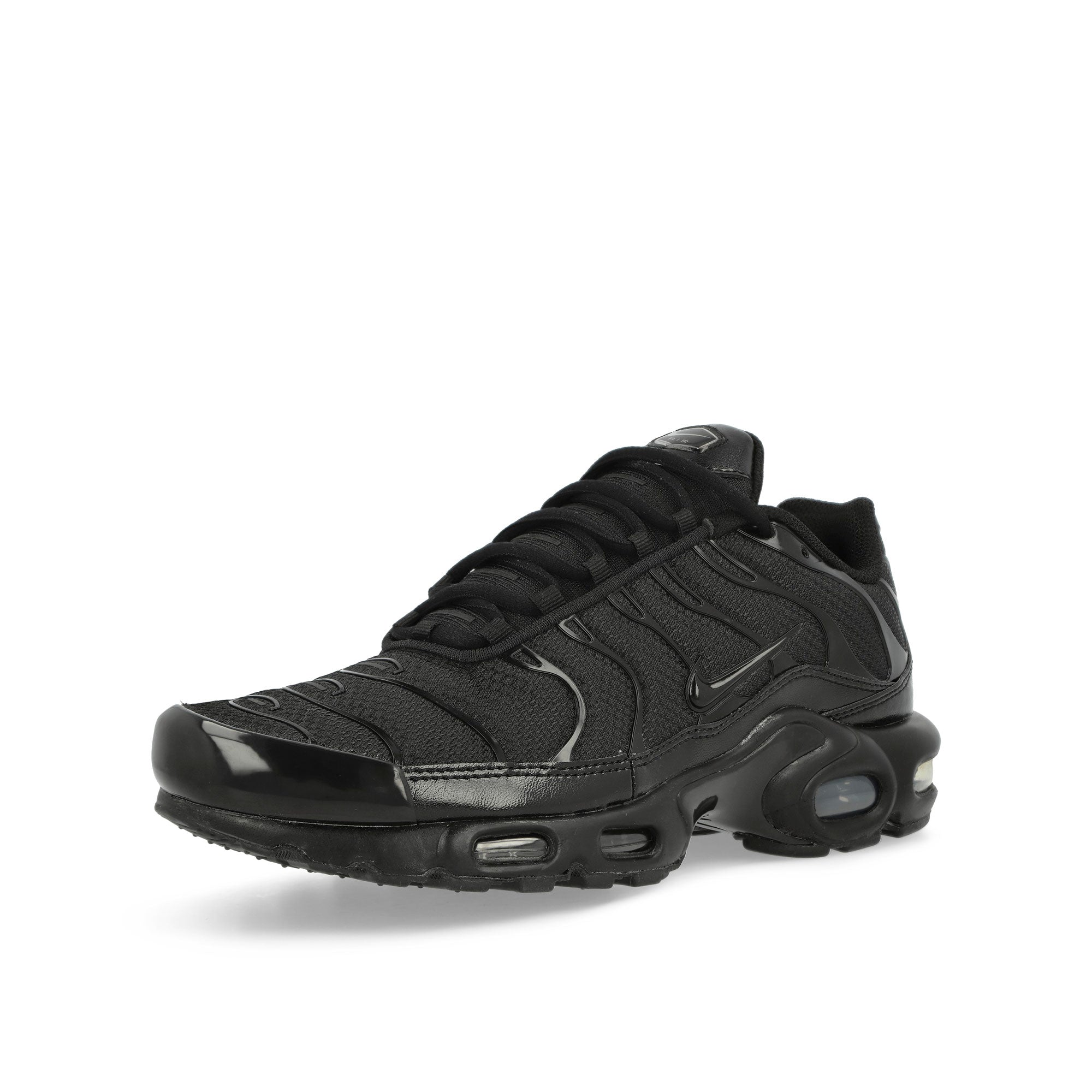 Nike Air Max Plus Black / Black - Black Low Top Sneakers  Close Up | Overkill