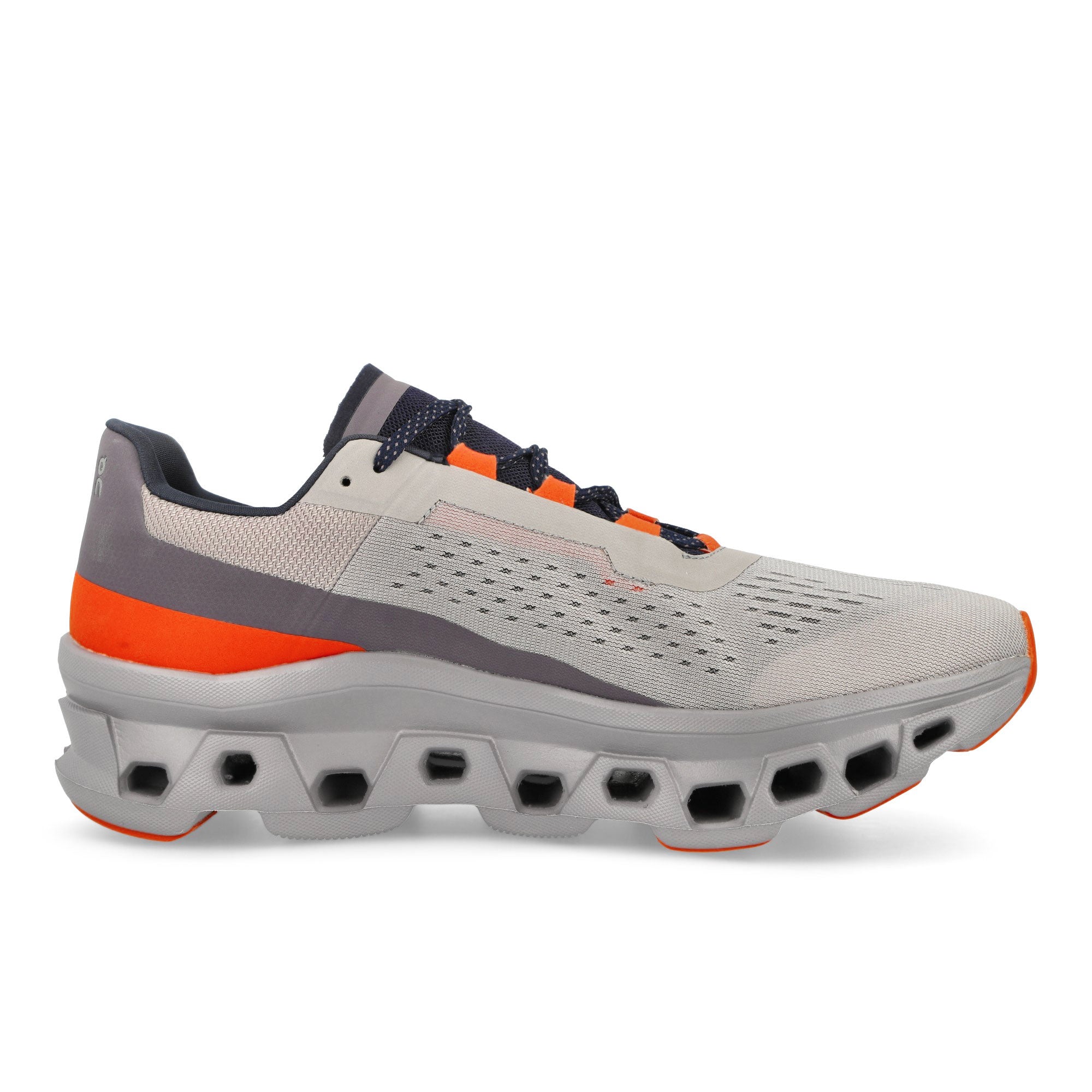 On Cloudmonster Pearl / Flame Low Top Sneakers  Silhouette | Overkill