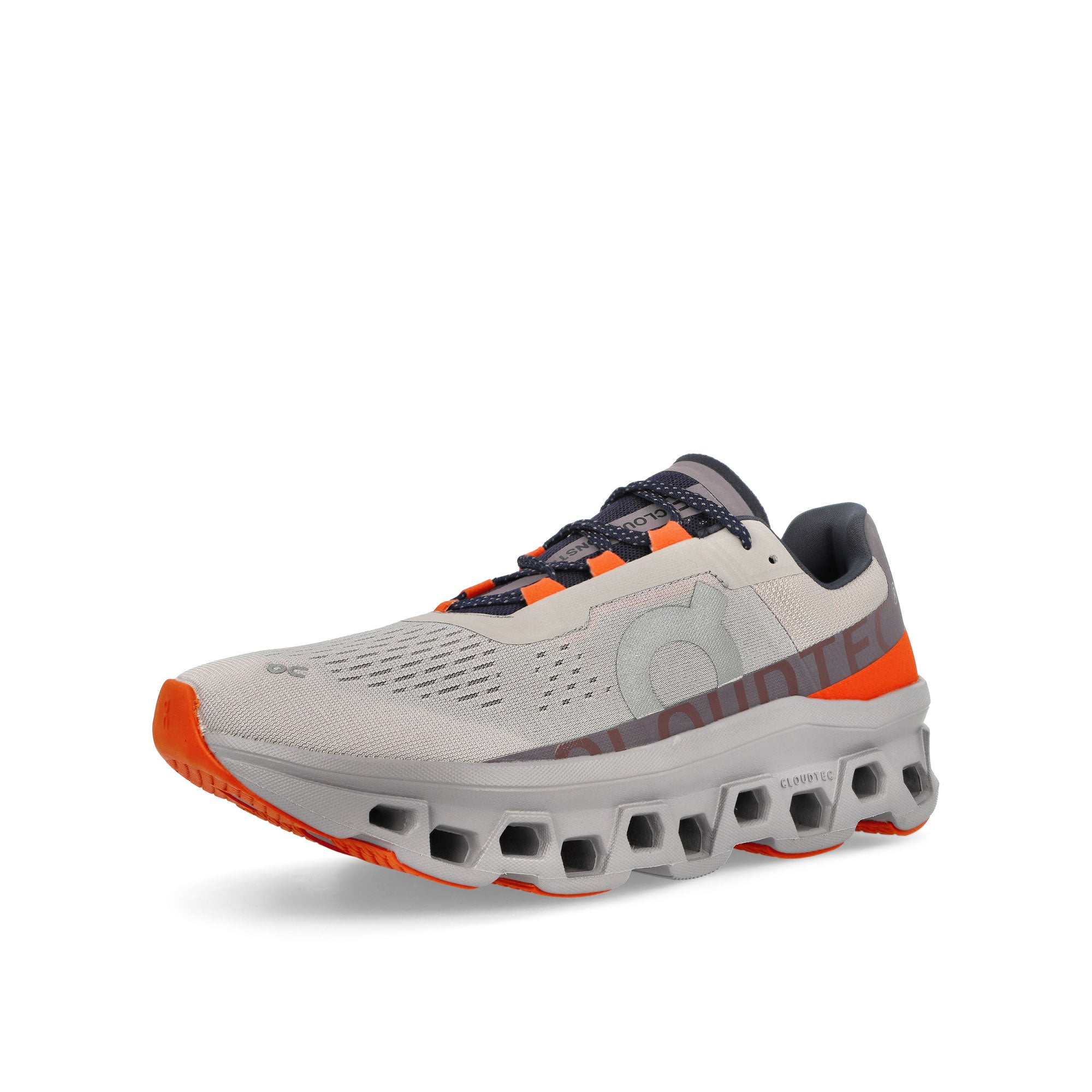 On Cloudmonster Pearl / Flame Low Top Sneakers  Close Up | Overkill