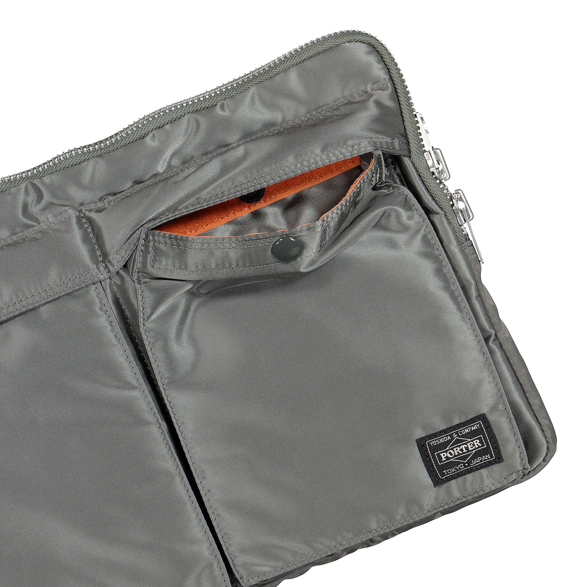 Porter-Yoshida & Co. Tanker Document Case Gray  Detailfoto | Overkill