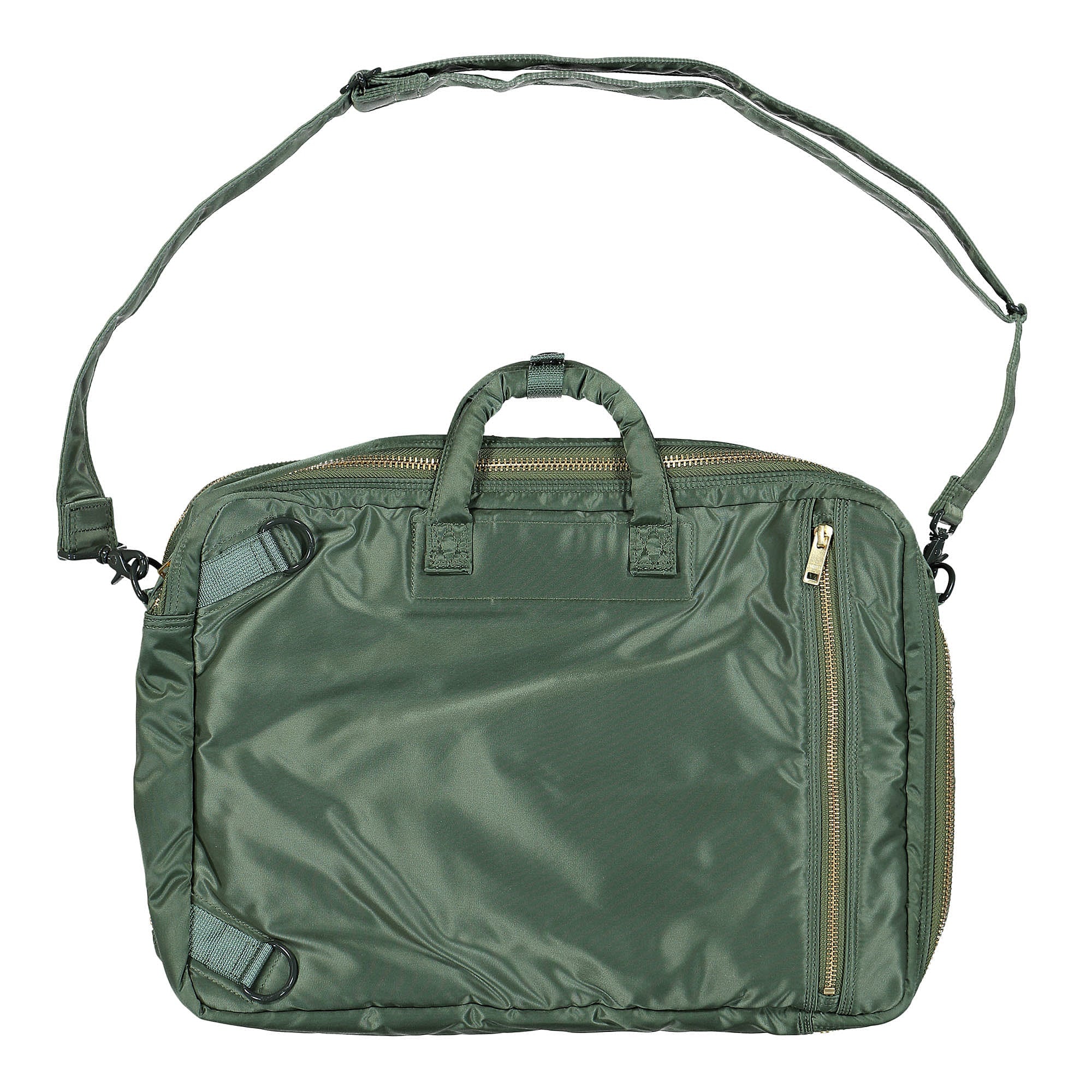 Porter-Yoshida & Co. Tanker 3Way Briefcase Sage Green Briefcases & Messenger Bags Close-up | Overkill