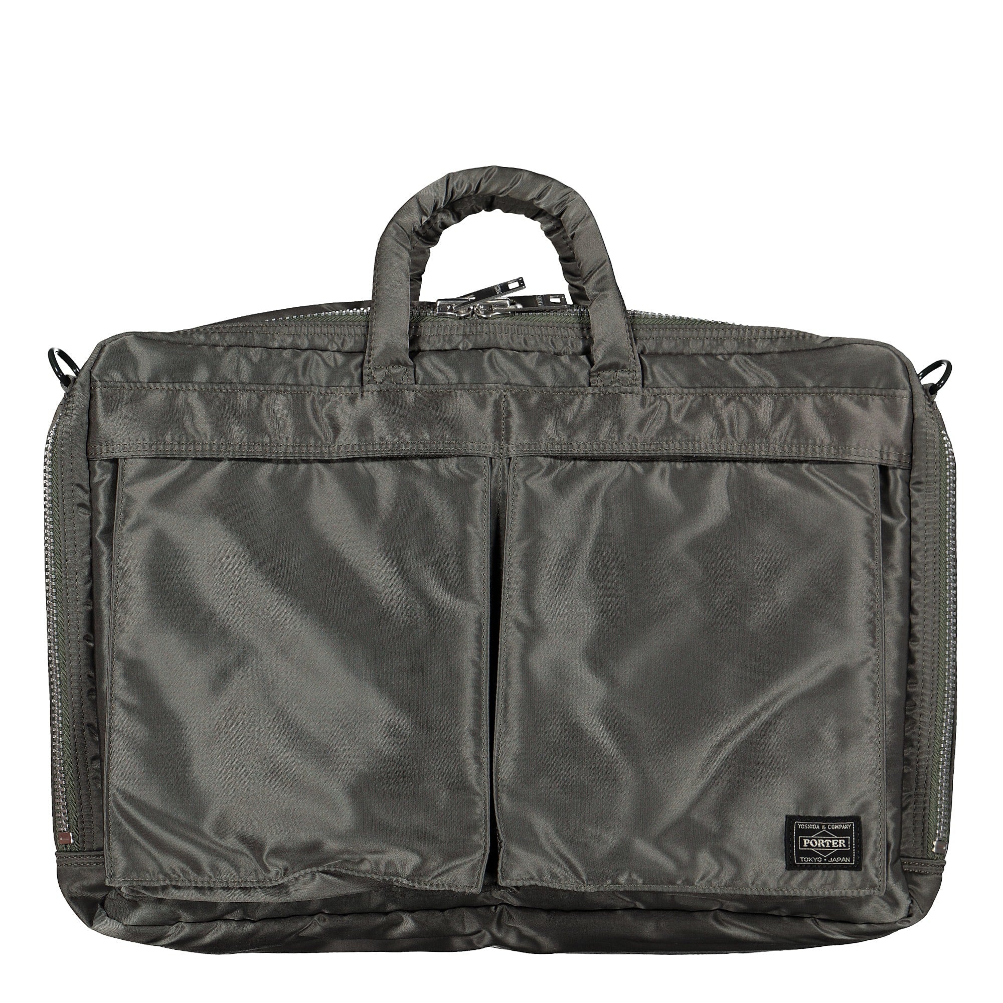 Porter-Yoshida & Co. 2Way Brief Case Silver Gray   | Overkill