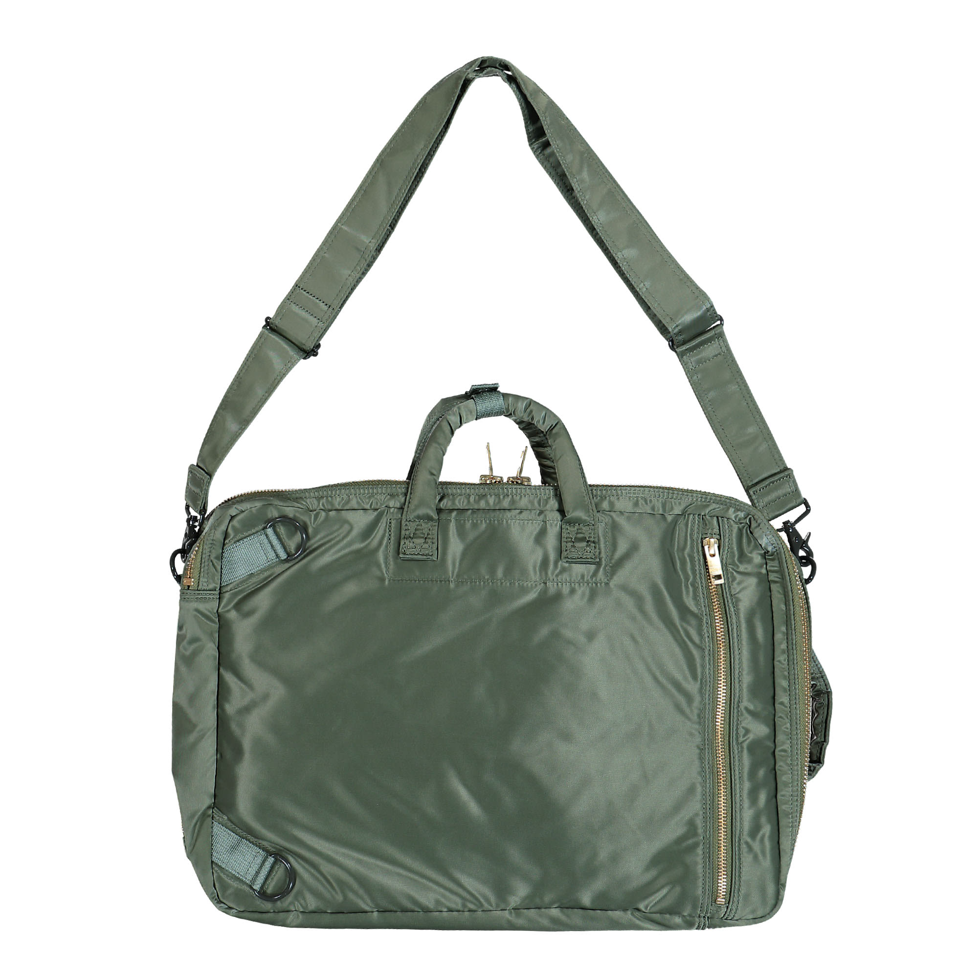 Porter-Yoshida & Co. Tanker 3Way Briefcase Sage Green Briefcases & Messenger Bags Close-up | Overkill