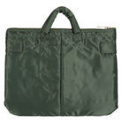Porter-Yoshida & Co. Tanker Short Helmet Bag S Sage Green Briefcases & Messenger Bags Close-up | Overkill