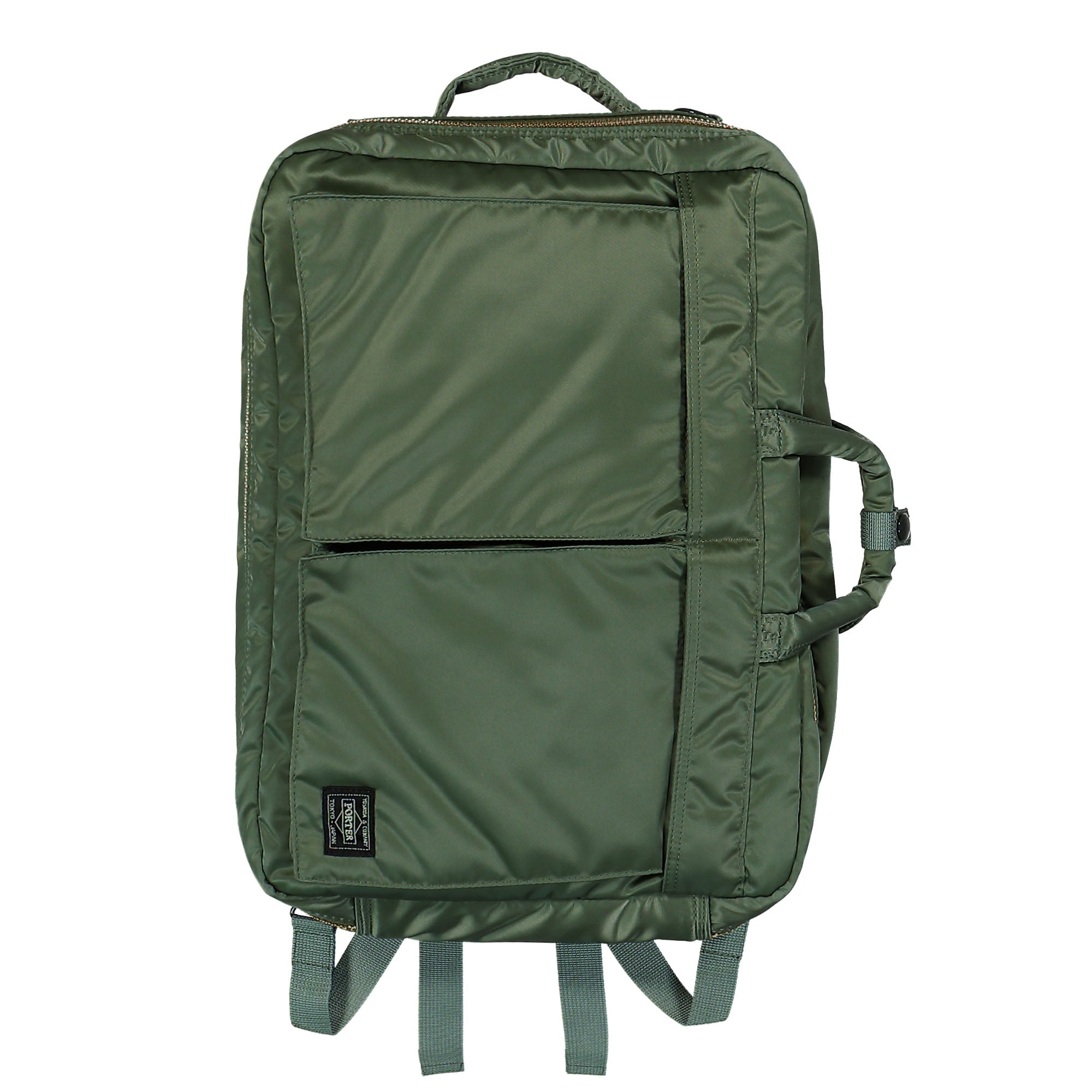 Porter-Yoshida & Co. Tanker 3Way Briefcase Sage Green Briefcases & Messenger Bags Close-up | Overkill
