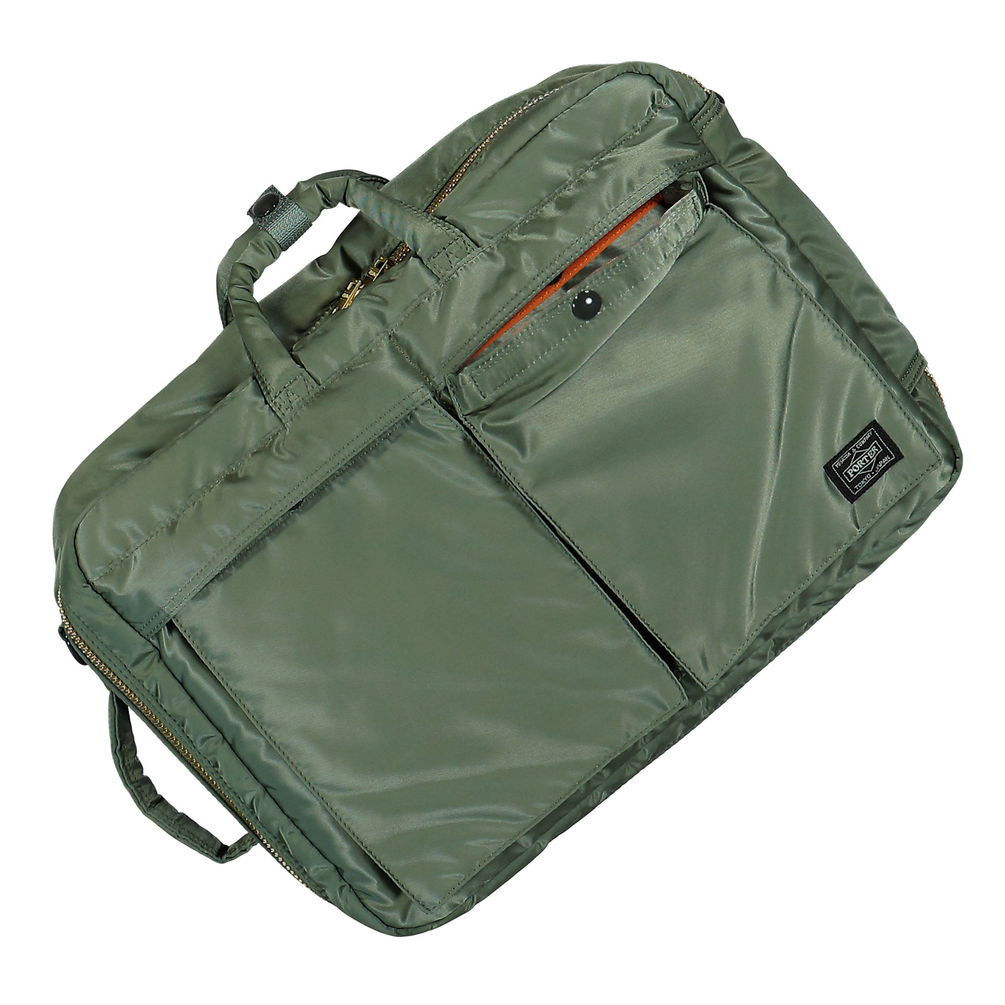 Porter-Yoshida & Co. Tanker 3Way Briefcase Sage Green Briefcases & Messenger Bags Detail view 1 | Overkill