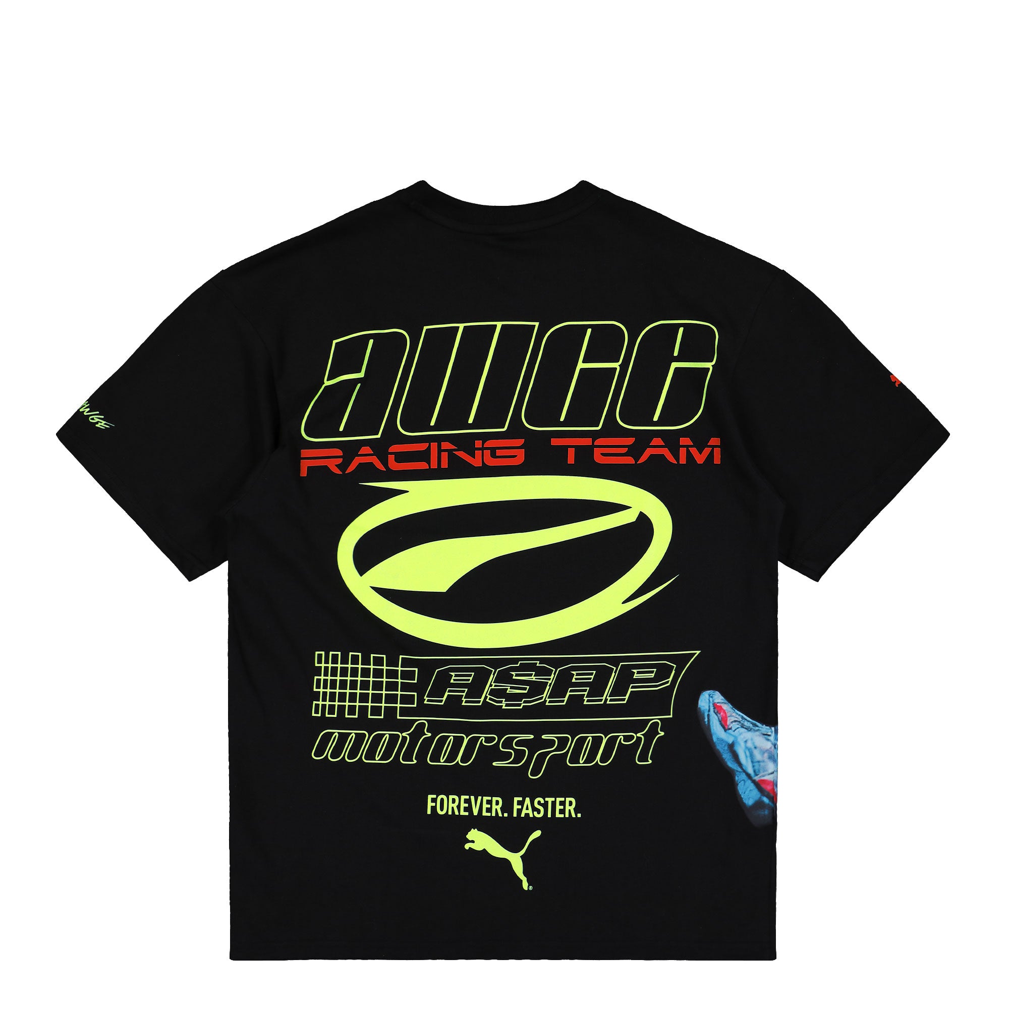 A$AP Rocky x Puma Flacko Drive Tee Puma Black T-Shirts 633389 01 Close-up | Overkill