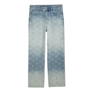 A$AP Rocky x Puma Laser Monogram Denim Pants Faded Denim - All Over Print Jeans 633428 01 | Overkill 