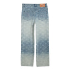 A$AP Rocky x Puma Laser Monogram Denim Pants Faded Denim - All Over Print Jeans 633428 01 Close-up | Overkill