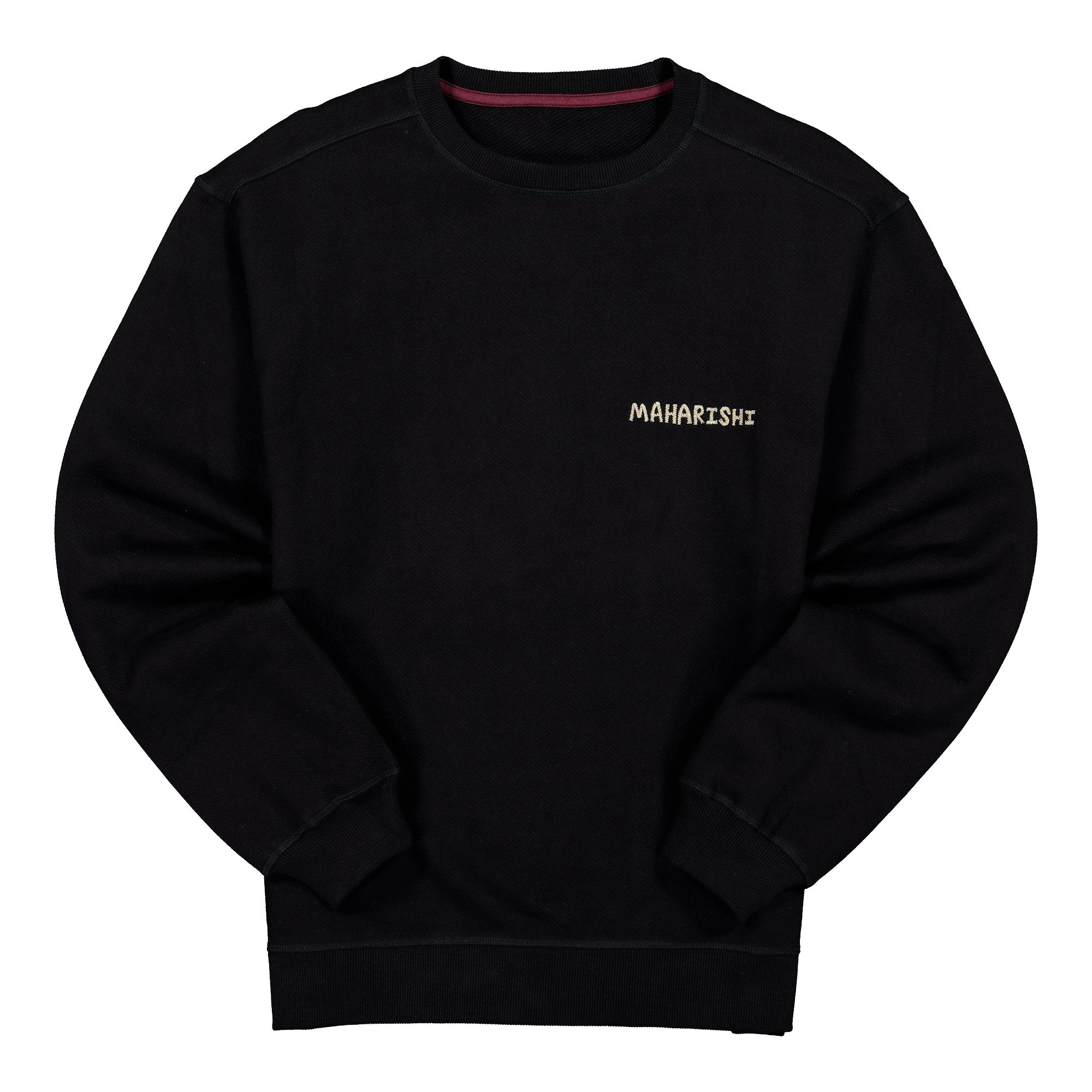 Maharishi  Souvenir Organic Crew Sweat Black Sweatshirts 6351 | Overkill
