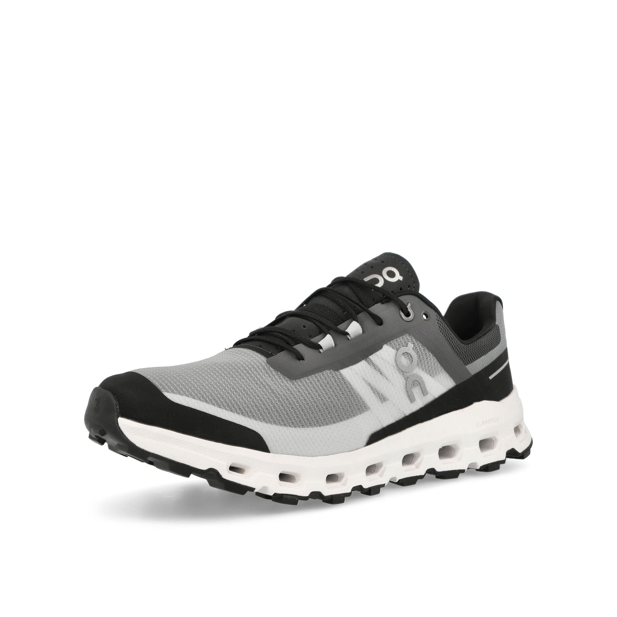 On Cloudvista Black / White Low Top Sneakers  Close Up | Overkill