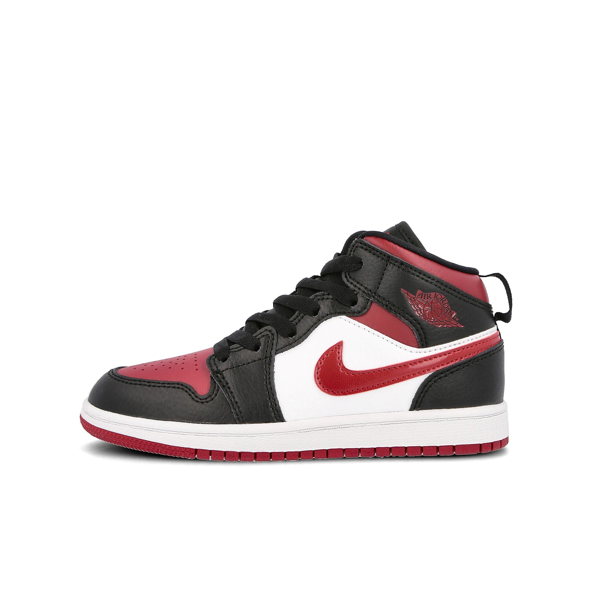 Nike Air Jordan 1 Mid PS Black-Noble Red - White Mid Top Sneakers 640734 066 | Overkill