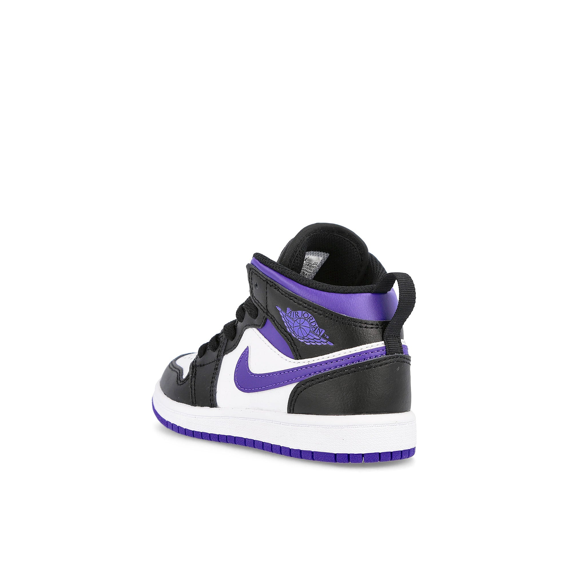 Jordan Air Jordan 1 Mid PS Black / Dark Iris - White  Close-up | Overkill