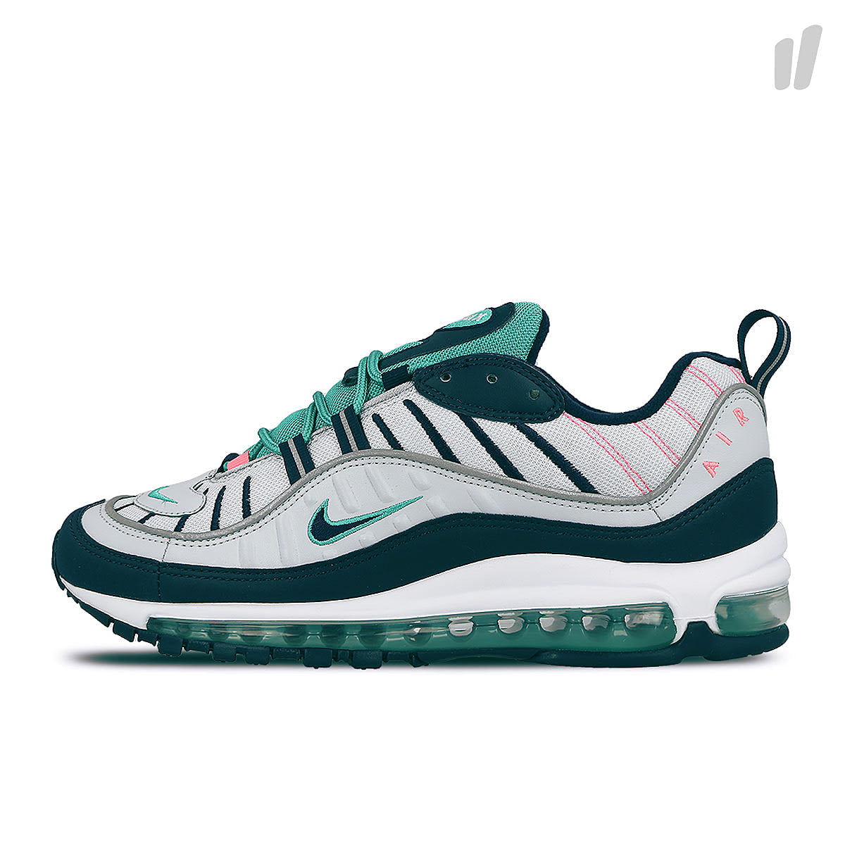 Nike air max 98 Pure Platinum-Obsidian - Kinetic Green Sneakers 640744 005 | Overkill