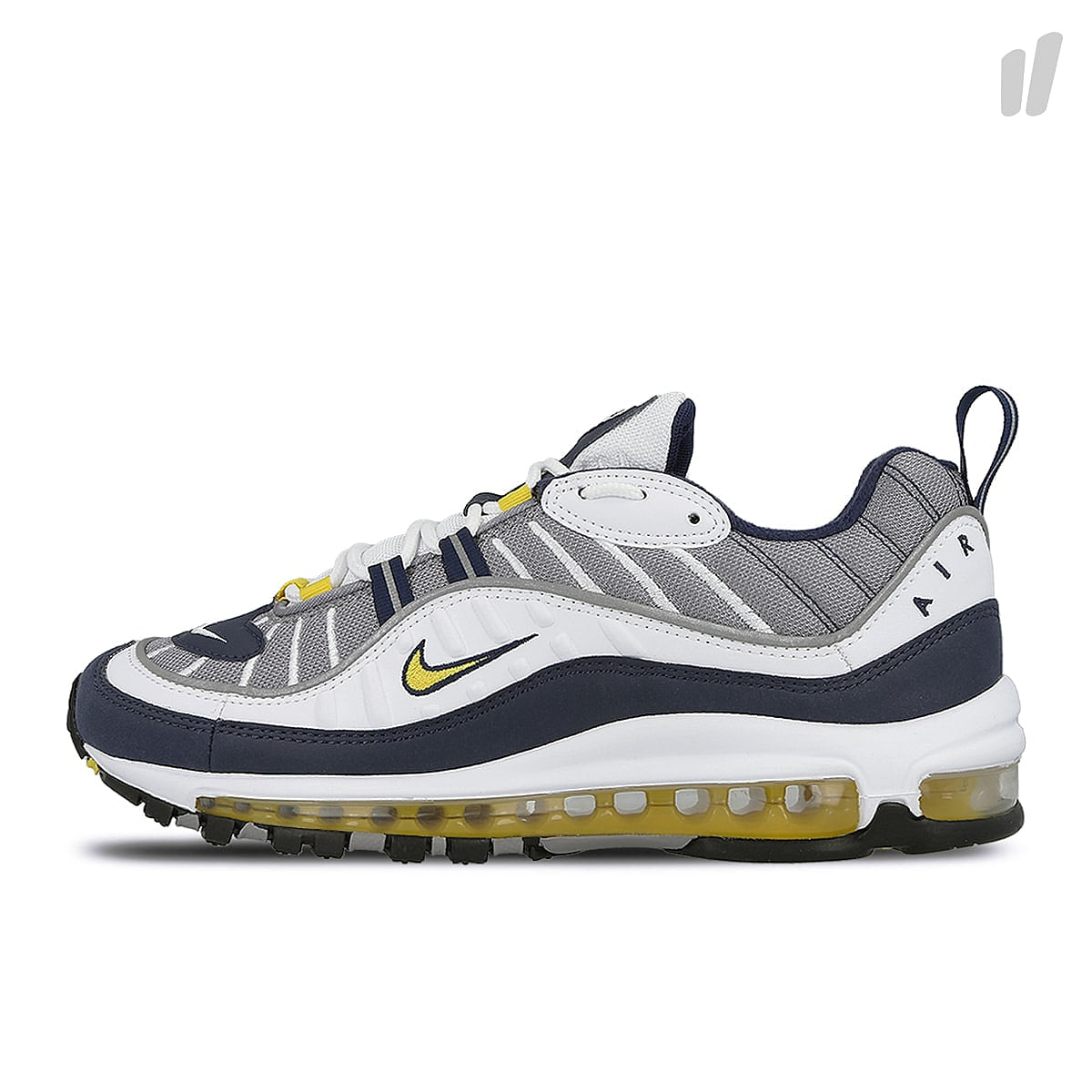 Nike air max 98 White / Tour Yellow - Midnight Navy Sneakers 640744 105 | Overkill