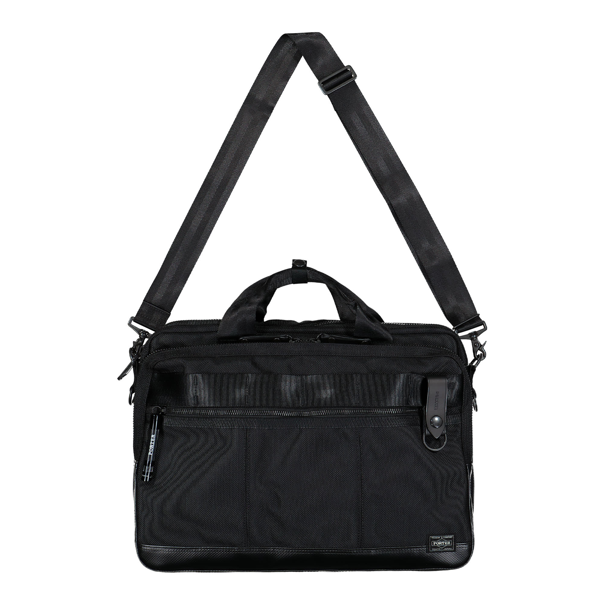 Porter-Yoshida & Co. Heat 2Way Briefcase Black Briefcases & Messenger Bags Close-up | Overkill