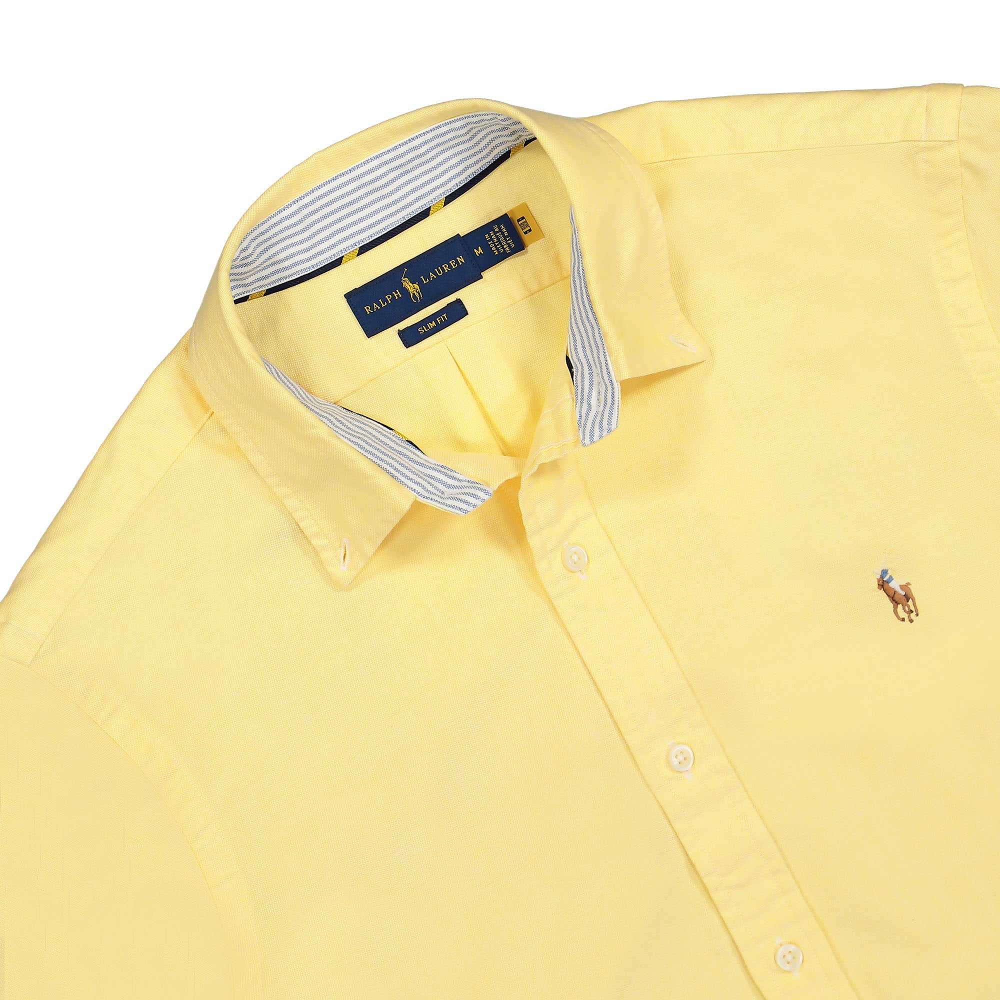 Polo Ralph Lauren Slim-Fit Oxford Shirt Yellow Shirts Close-up | Overkill