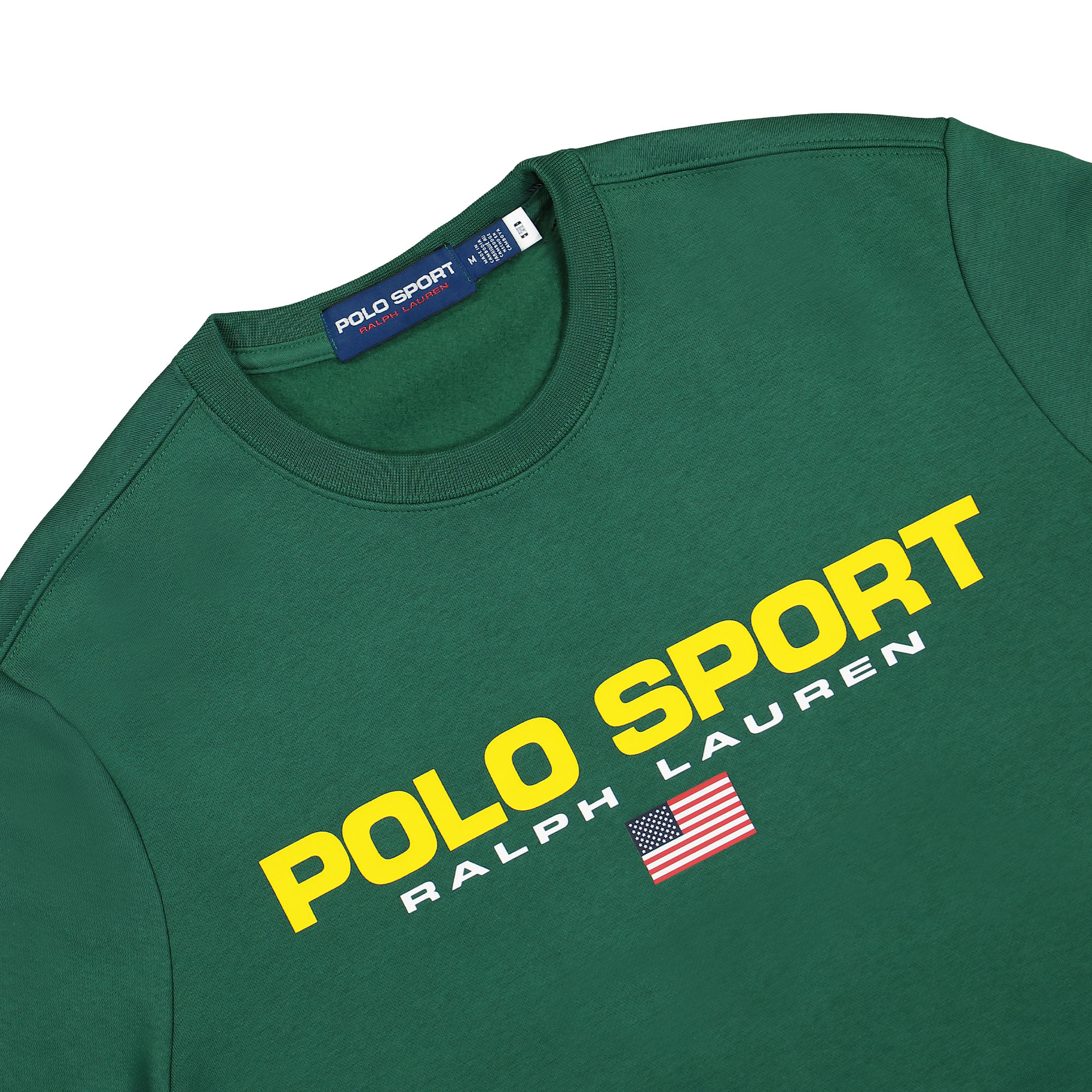 Polo Ralph Lauren Polo Sport Fleece Sweatshirt Kelly Green Sweatshirts Close-up | Overkill