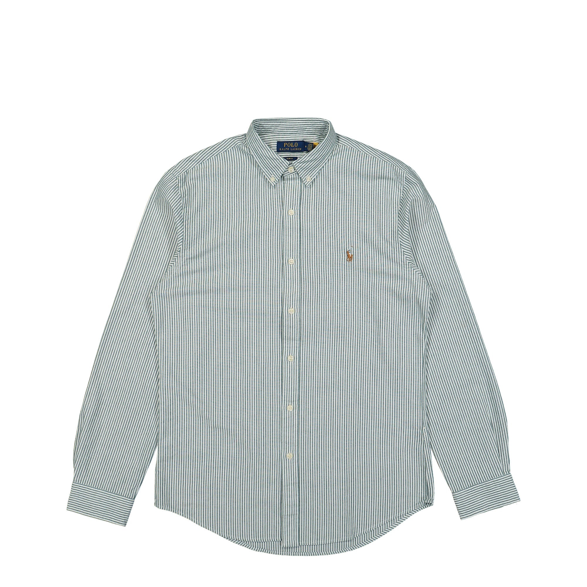 Polo Ralph Lauren Slim-Fit Oxford Shirt Green / White Shirts 710852738001 | Overkill