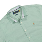 Polo Ralph Lauren Slim-Fit Oxford Shirt College Green Shirts Close-up | Overkill