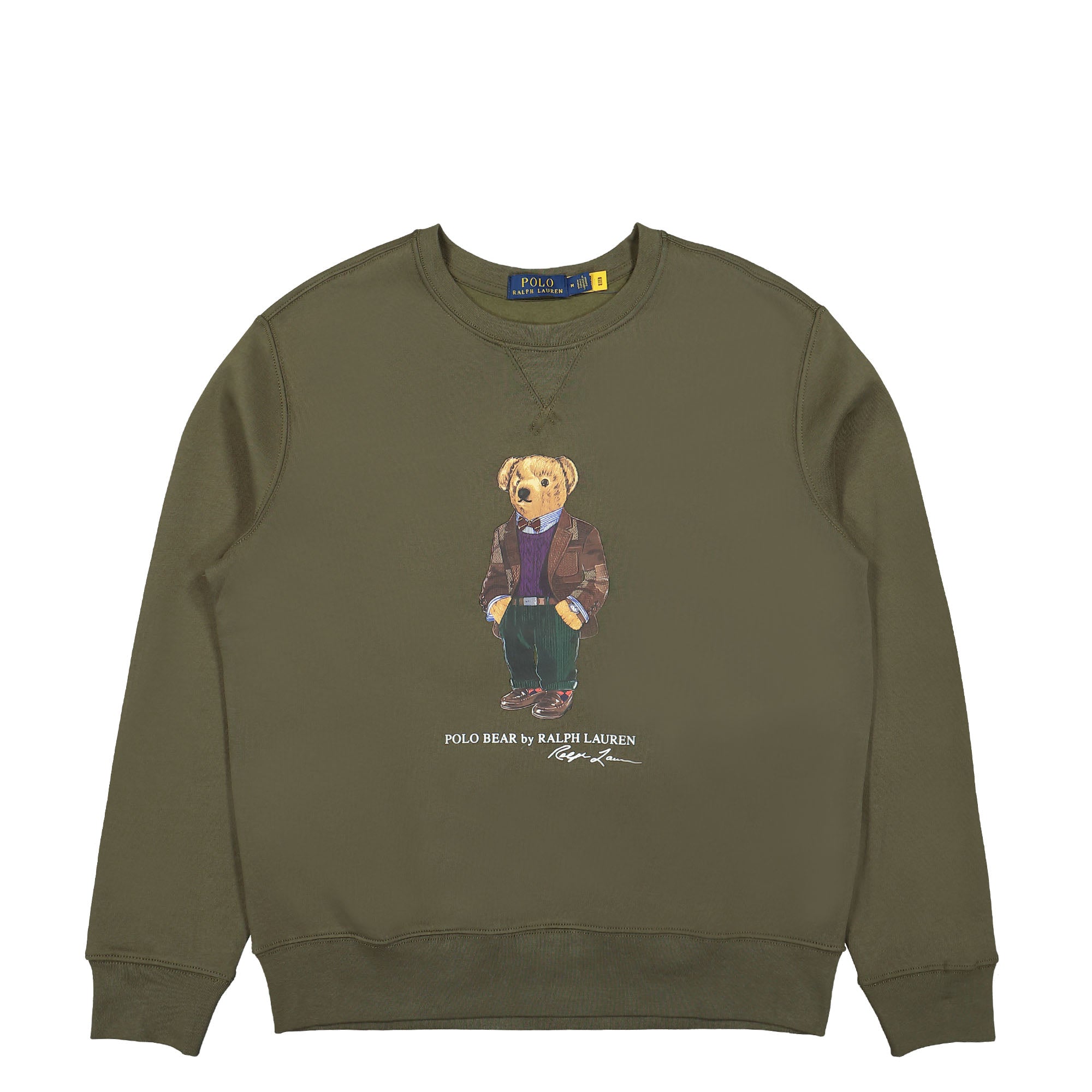 Polo Ralph Lauren Classics Long Sleeve Polo Bear Sweatshirt Expedition Olive Sweatshirts 710853308027 | Overkill