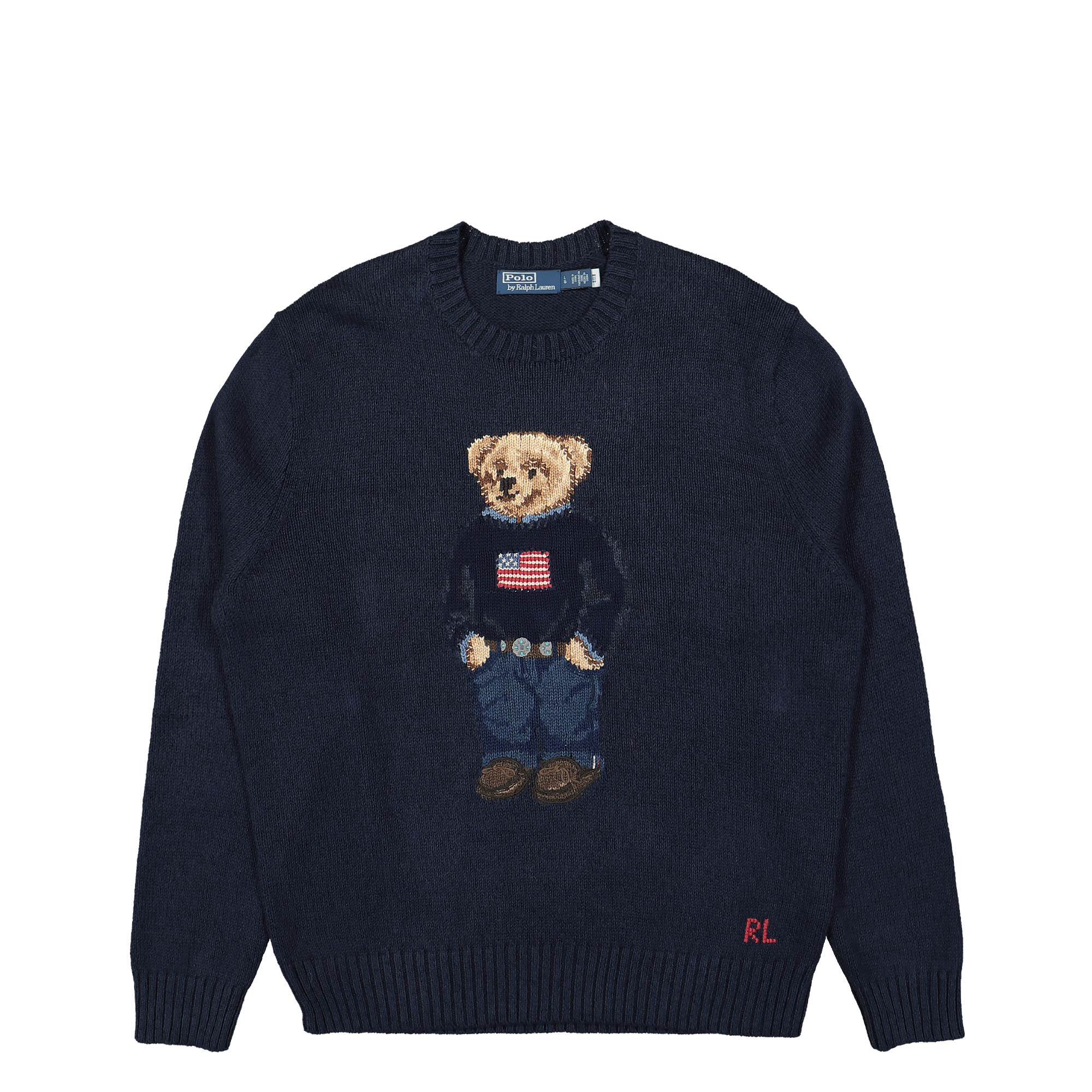 Polo Ralph Lauren Long Sleeve Polo Bear Sweater Navy Sweatshirts 710860374001 | Overkill