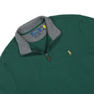 Polo Ralph Lauren Long Sleeve Half-Zip Moss Agate / Barcly HTR Longsleeves Close-up | Overkill