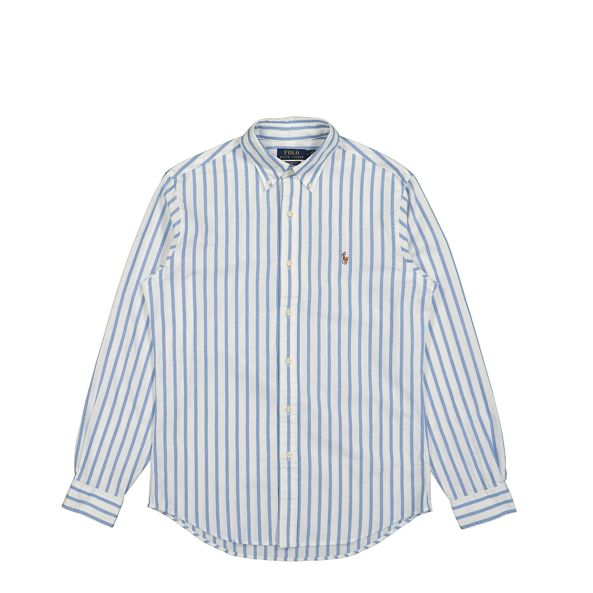 Polo Ralph Lauren Custom Fit Striped Oxford Shirt Blue / White Shirts 710906622001 | Overkill