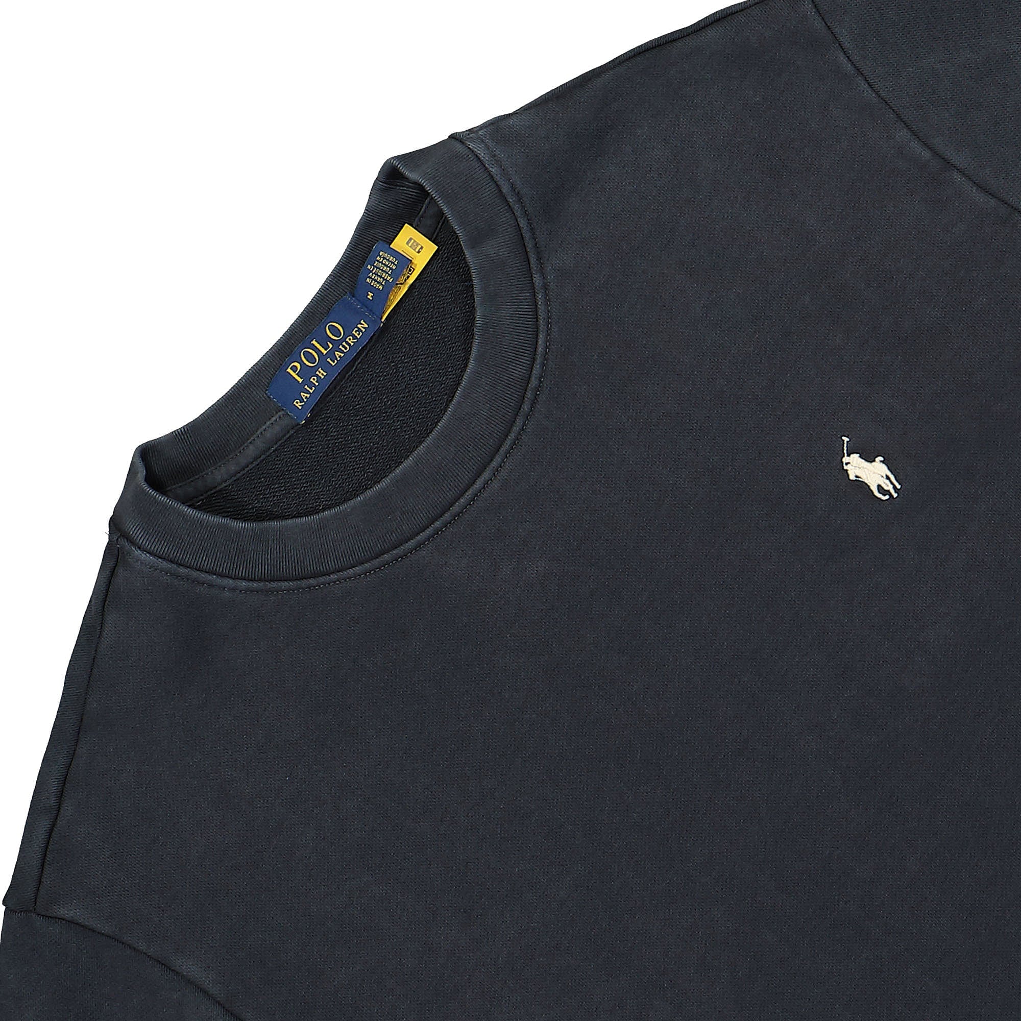 Polo Ralph Lauren Classics Long Sleeve Sweatshirt Faded Black Canvas Sweatshirts Close-up | Overkill