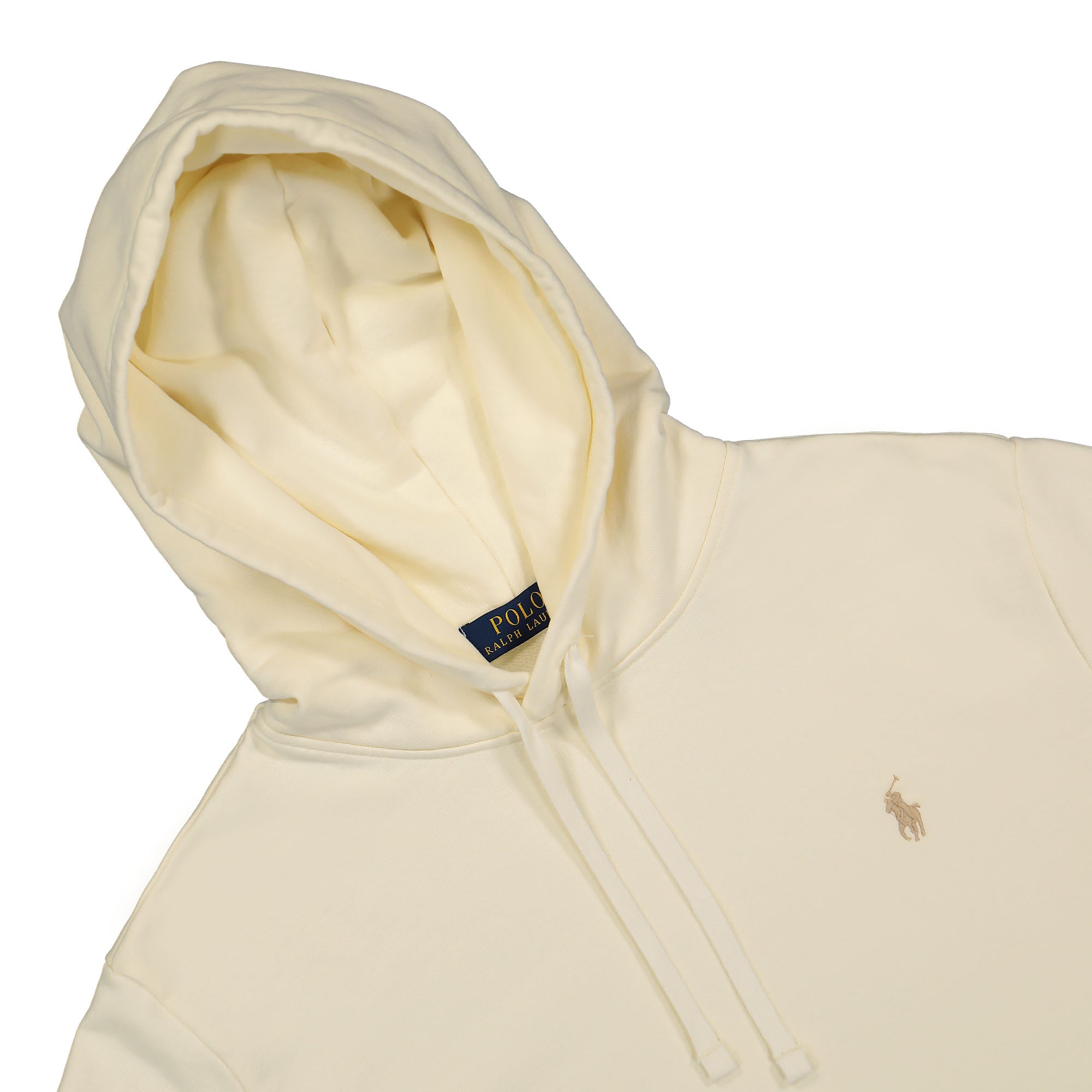Polo Ralph Lauren Classics Long Sleeve Sweatshirt Hoodie Clubhouse Cream Hoodies Close-up | Overkill