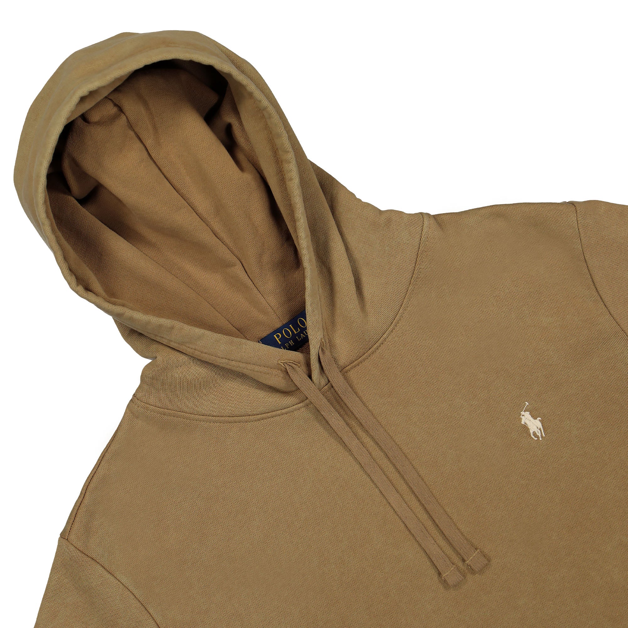Polo Ralph Lauren Classics Long Sleeve Sweatshirt Hoodie Rustic Tan Hoodies Close-up | Overkill