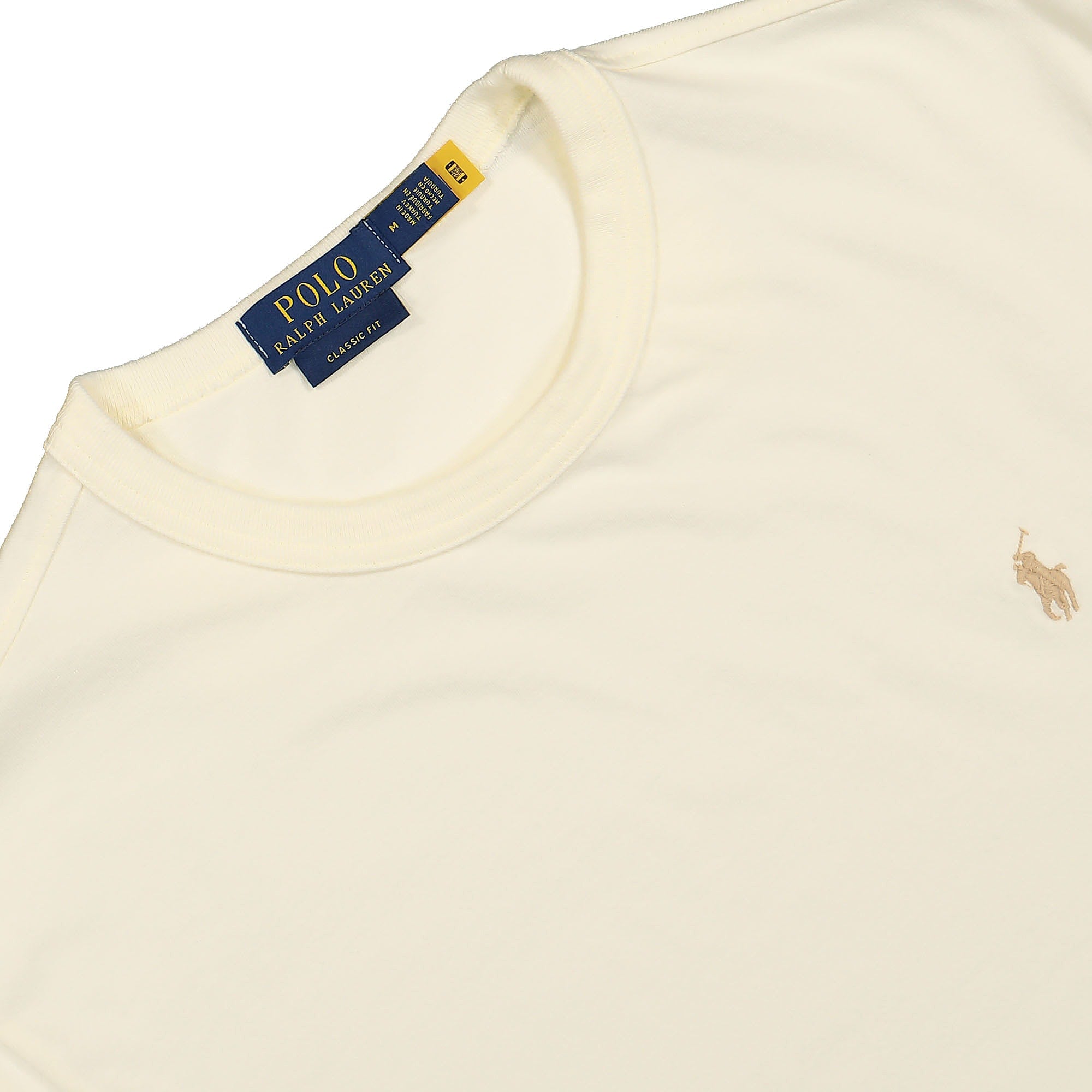 Polo Ralph Lauren Classic-Fit Jersey T-Shirt Clubhouse Cream T-Shirts Close-up | Overkill