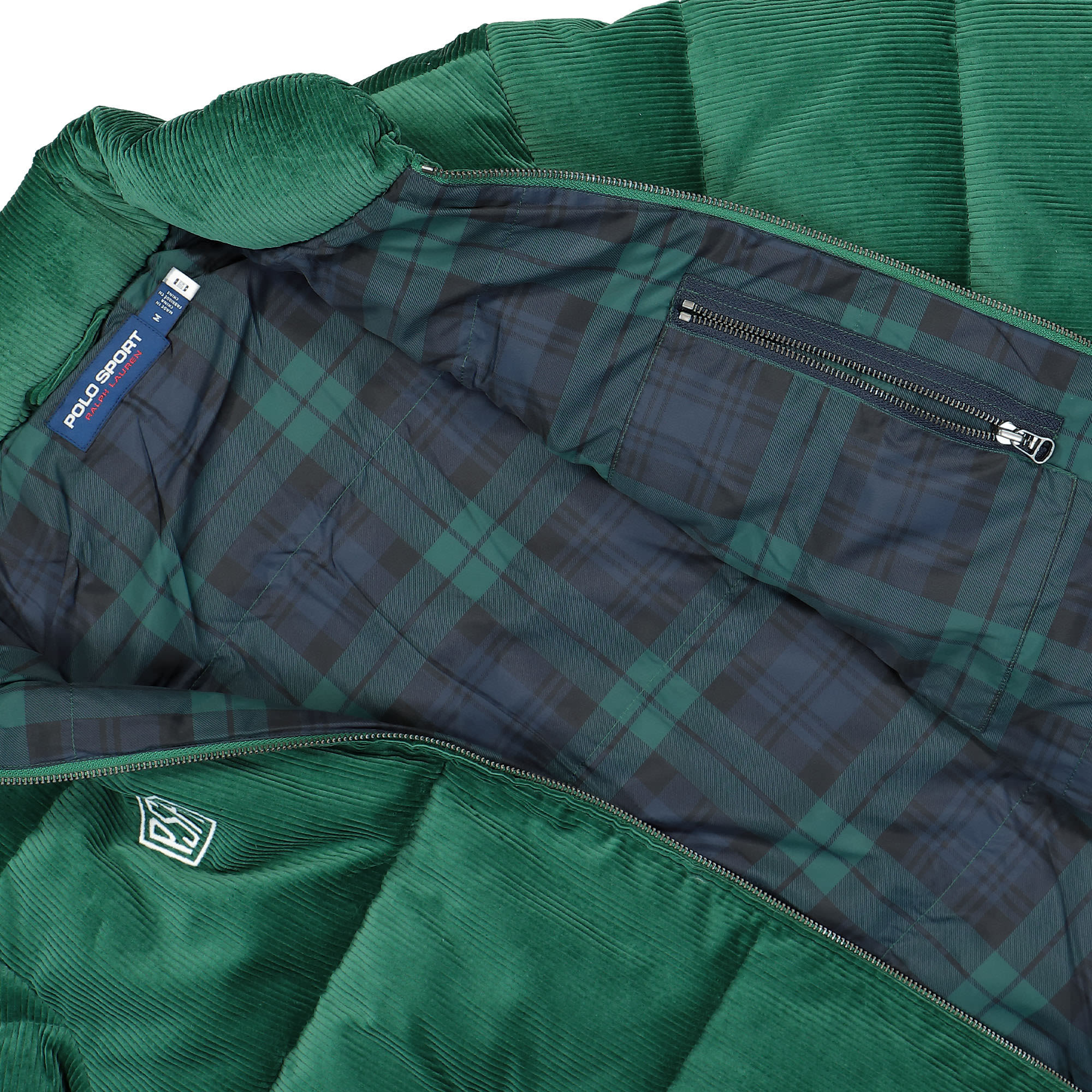 Polo Ralph Lauren Polo Sport Cord Puffer Insulated Bomber Kelly Green Bomber & Varsity Jackets Detail view 1 | Overkill