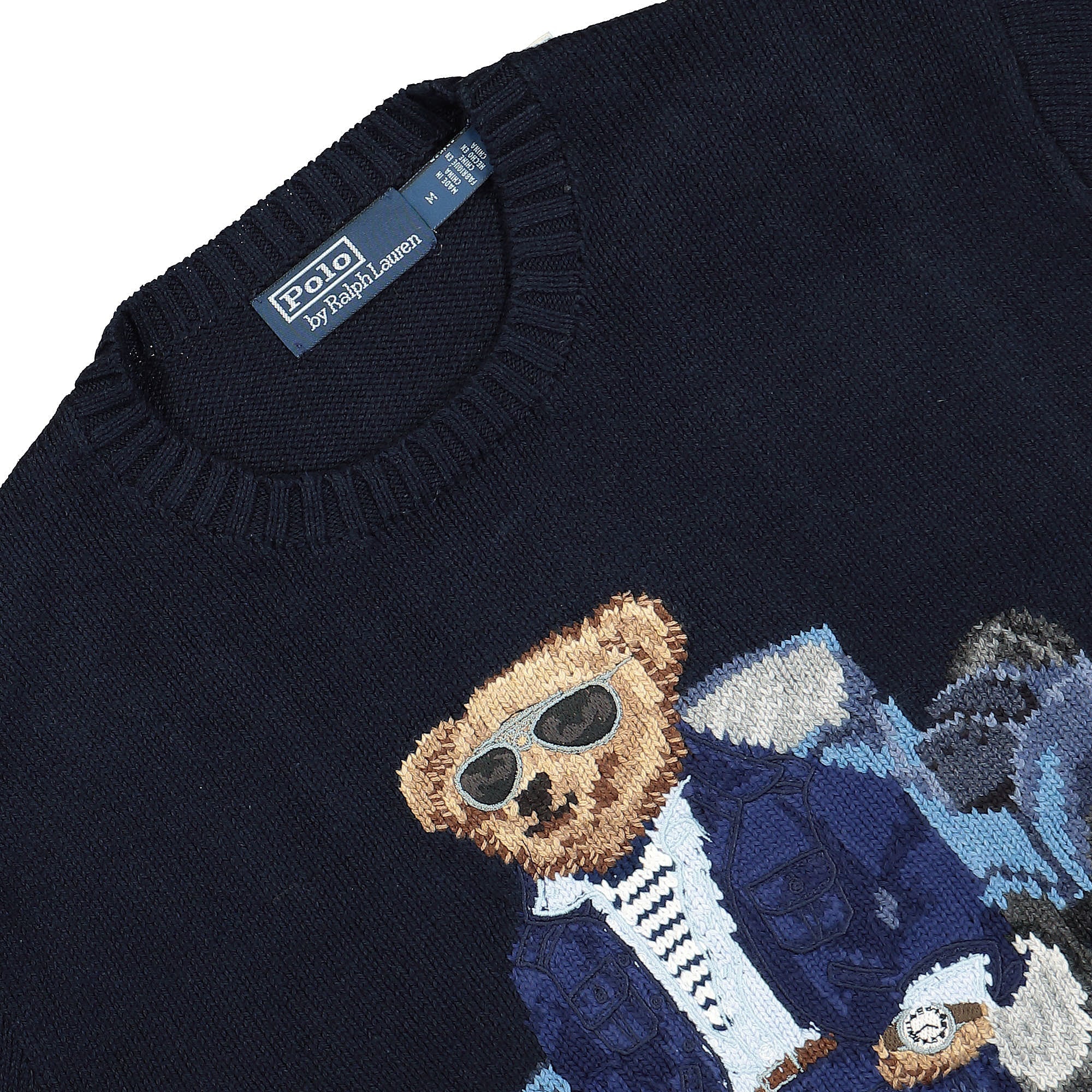 Polo Ralph Lauren Polo Bear Jumper Aviator Navy Sweatshirts Close-up | Overkill
