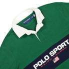 Polo Ralph Lauren Polo Sport Long Sleeve Rugby Jersey Tennis Green / Cruise Navy Longsleeves Close-up | Overkill