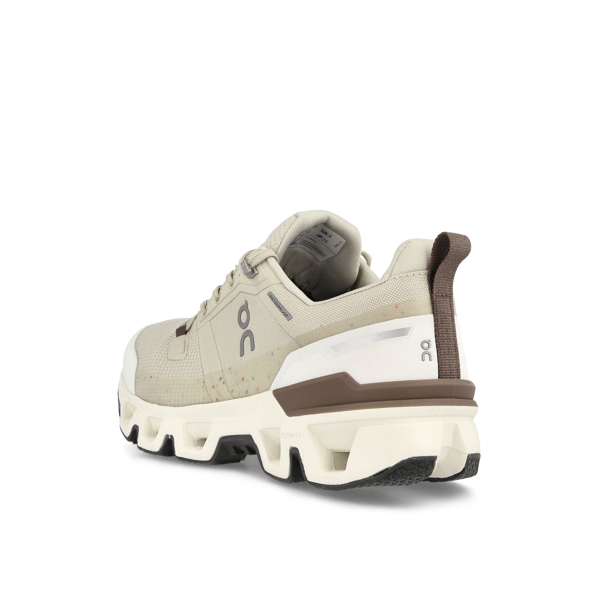 On W Cloudwander Waterproof Sand / Ivory Low Top Sneakers  Material | Overkill