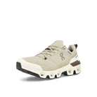 On W Cloudwander Waterproof Sand / Ivory Low Top Sneakers  Close Up | Overkill