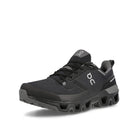 On Cloudwander Waterproof Black / Eclipse Low Top Sneakers  Close Up | Overkill