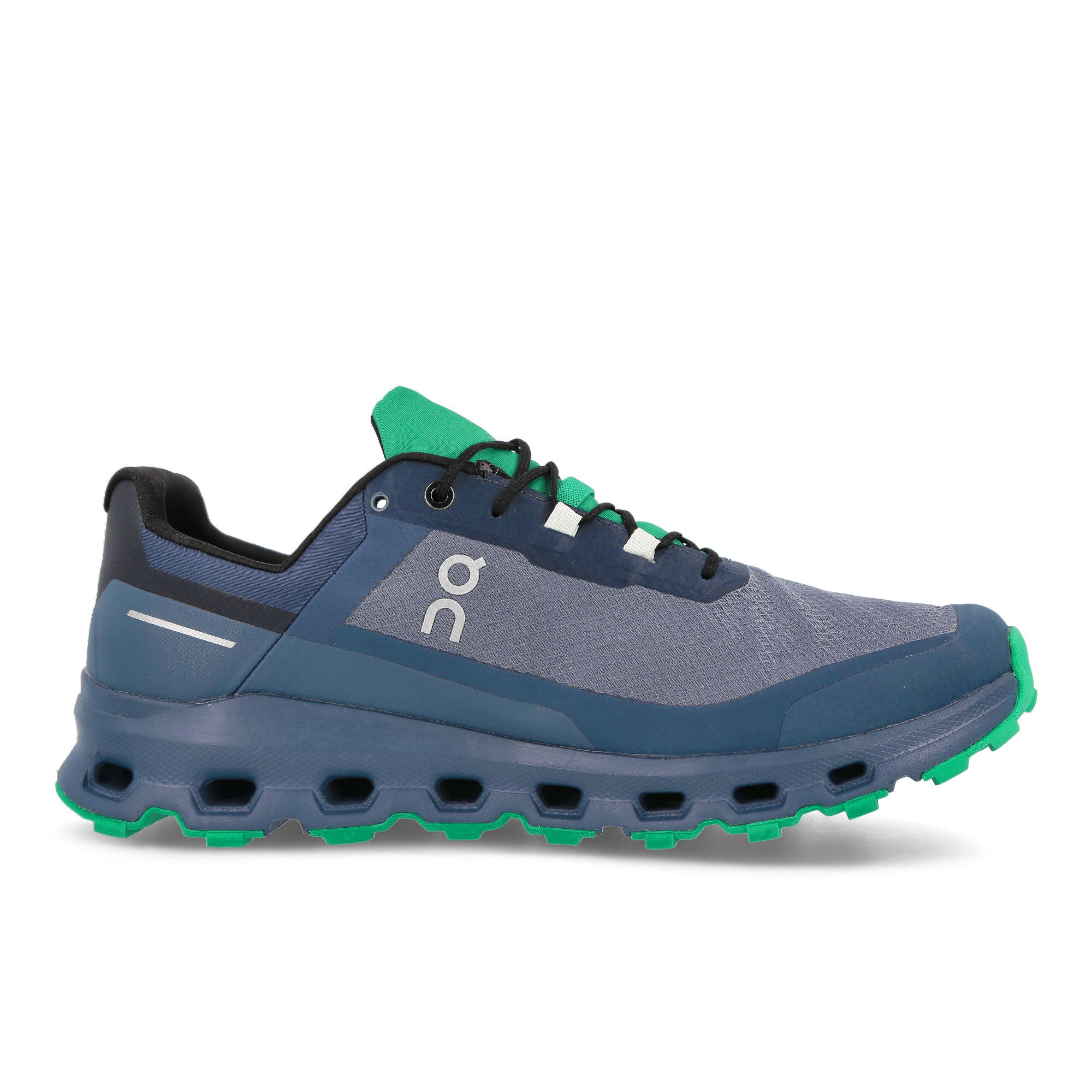 On Cloudvista Waterproof Metal / Denim Low Top Sneakers  Silhouette | Overkill