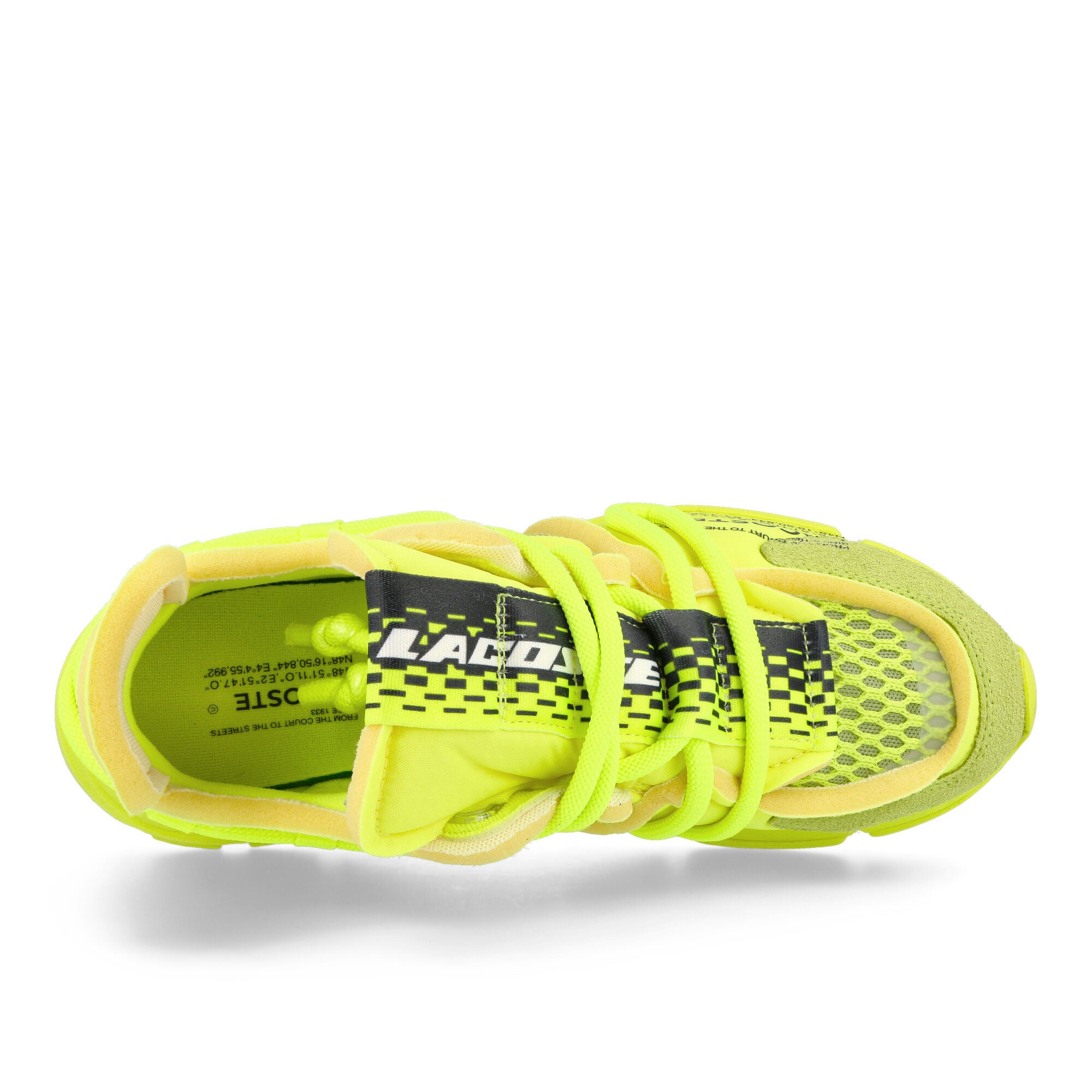 Lacoste L003 Active RWY 123 1 SMA Yellow Low Top Sneakers  Detailfoto | Overkill