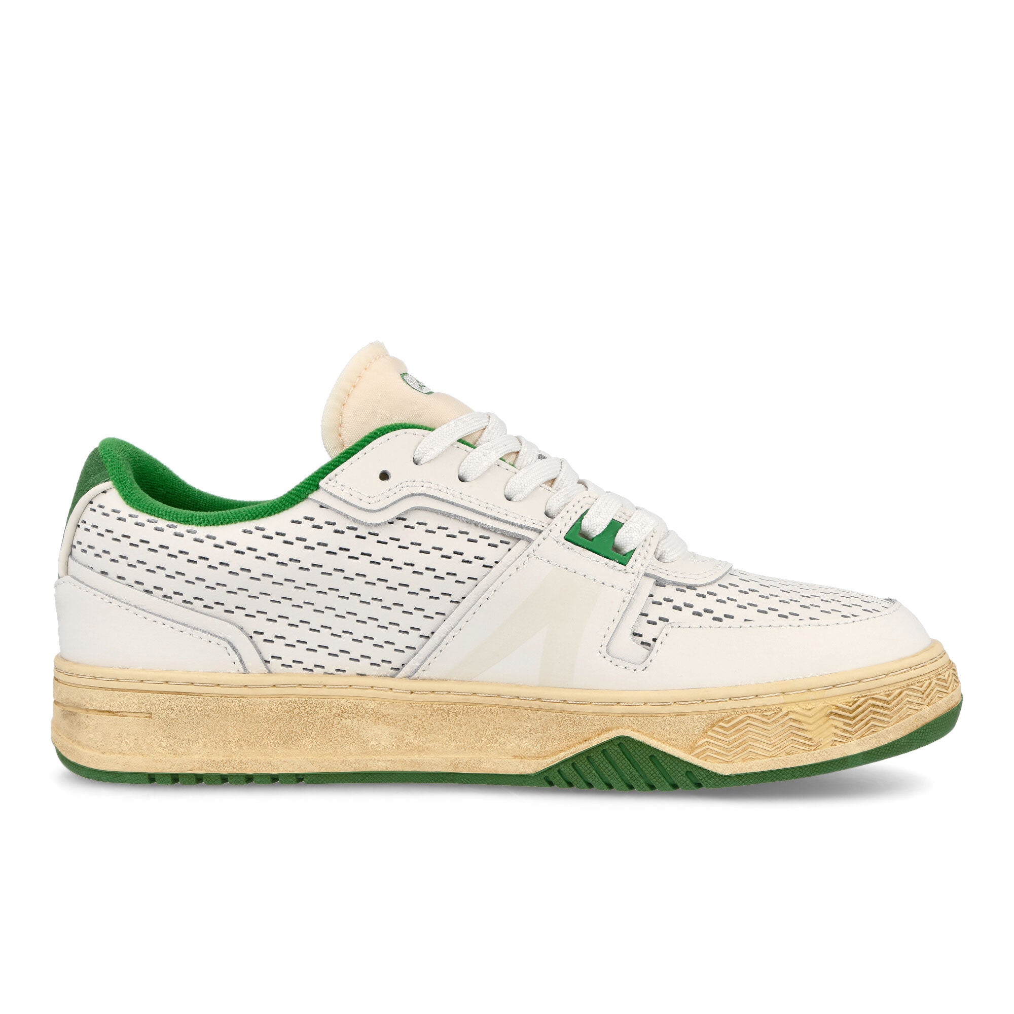 Lacoste L001 123 3 SMA White-Green Low Top Sneakers  Silhouette | Overkill