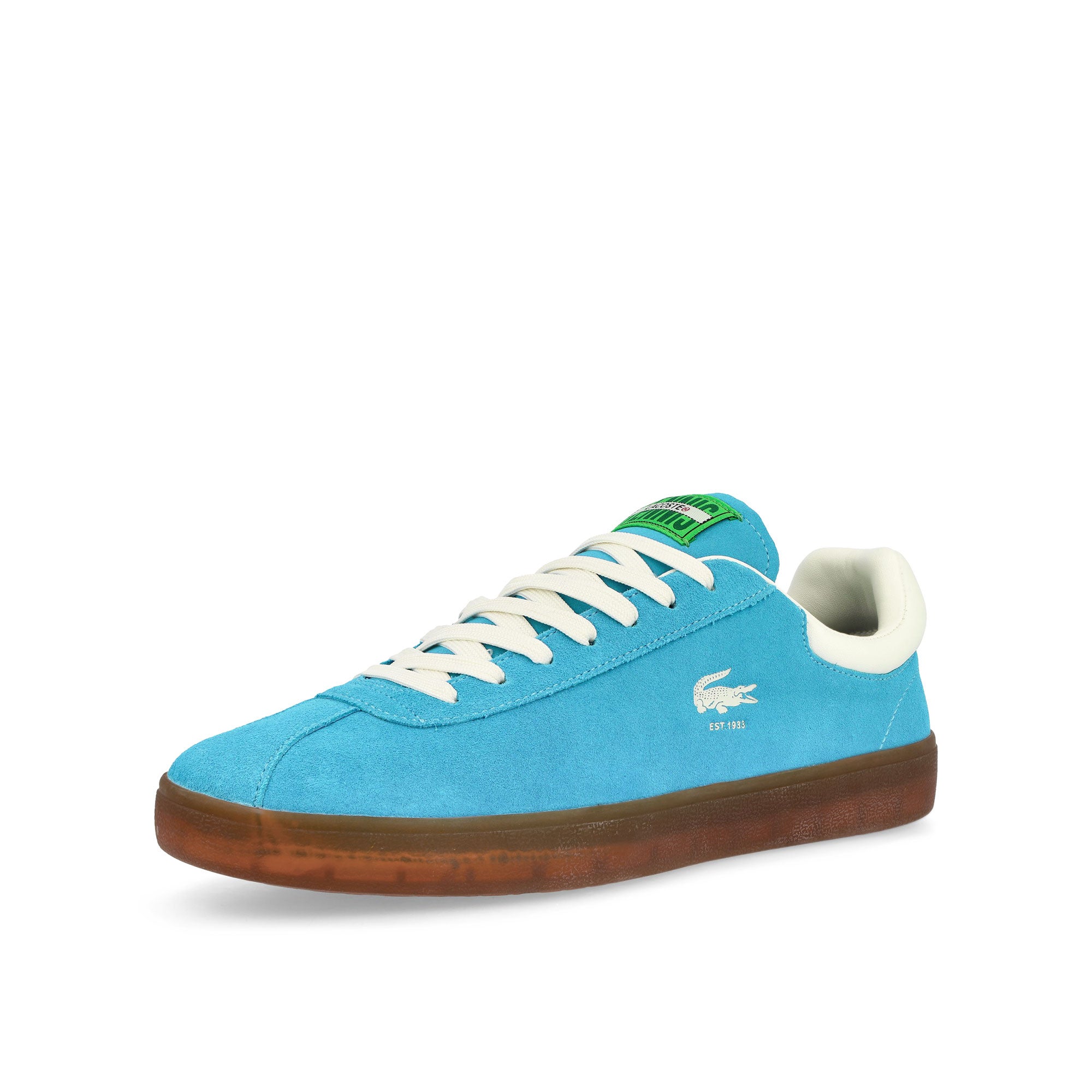 Lacoste Baseshot 124 1 SMA Blue / Gum Low Top Sneakers  Close Up | Overkill