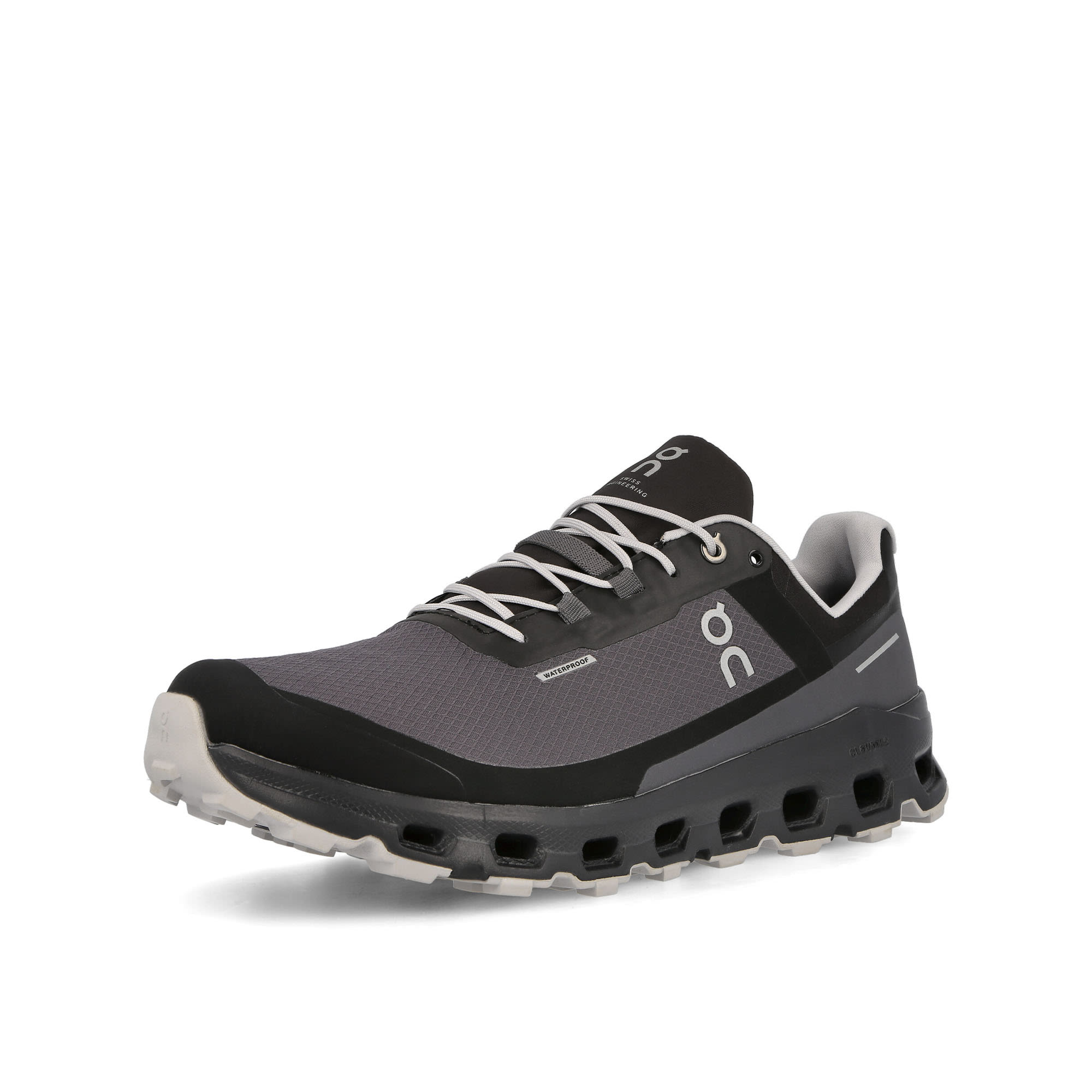 On Cloudvista Waterproof Eclipse / Black Low Top Sneakers  Close Up | Overkill