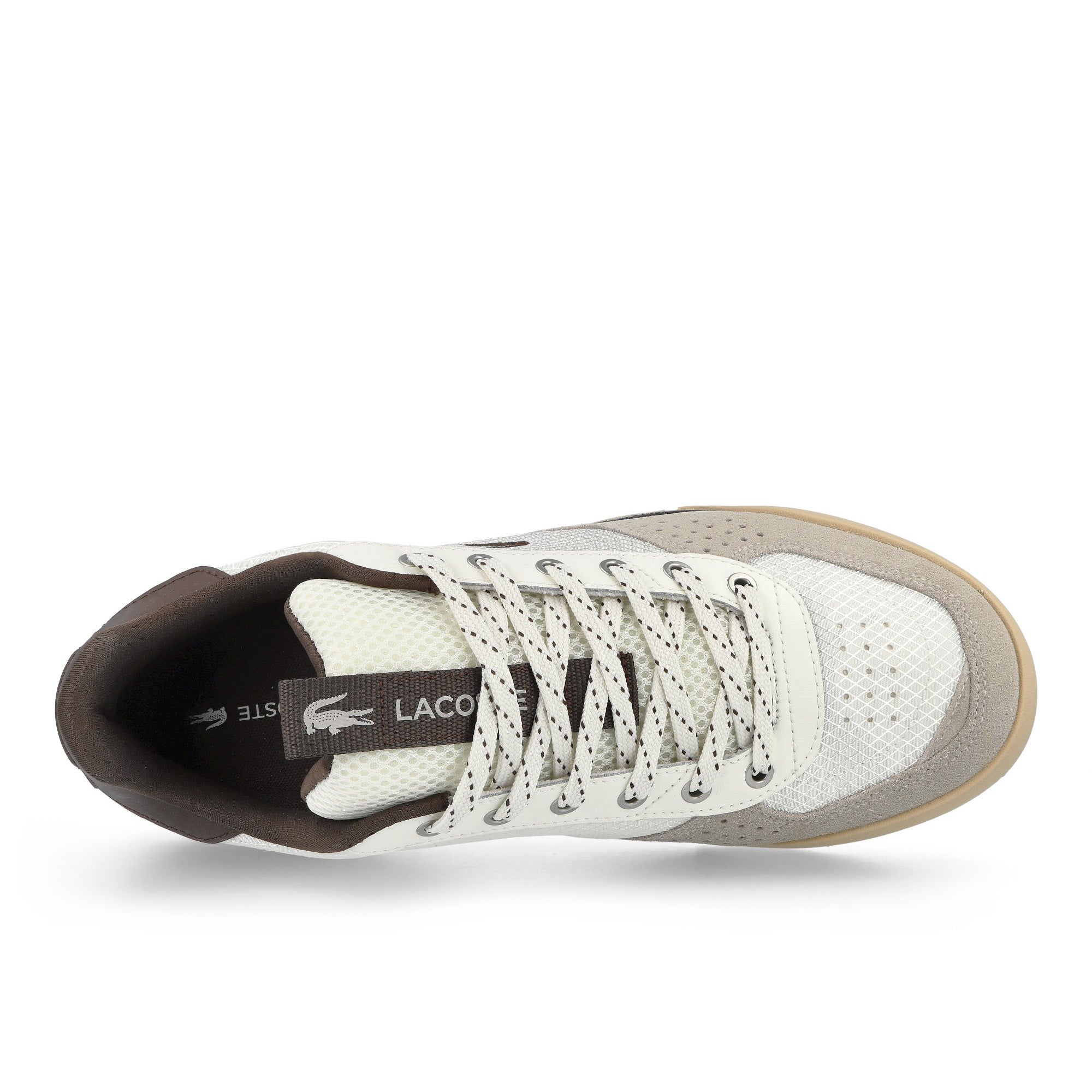 Lacoste Slam Break 226 1 SMA Off White / Dark Brown - Textile Sneaker 752SMA00162F5 Detailfoto | Overkill
